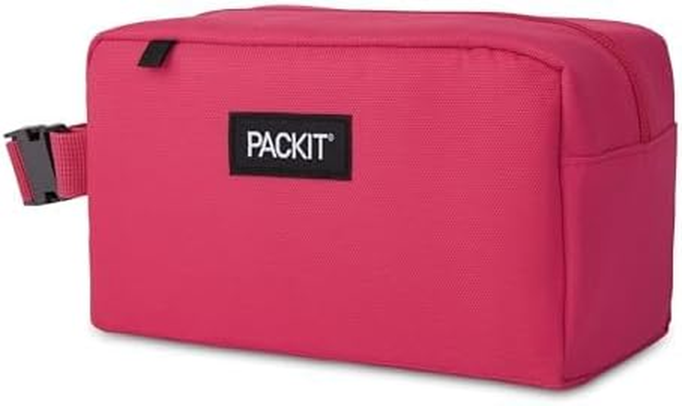 Packit&reg; Freezable Snack Box, Magenta, Built with ECOFREEZE&reg; Technology, Collapsible, Reusable, Zip Closure with Buckle Handle, Designed for Work Snacks, Fresh Snacks on the Go, Adults, and All Ages - Lavender image number 4