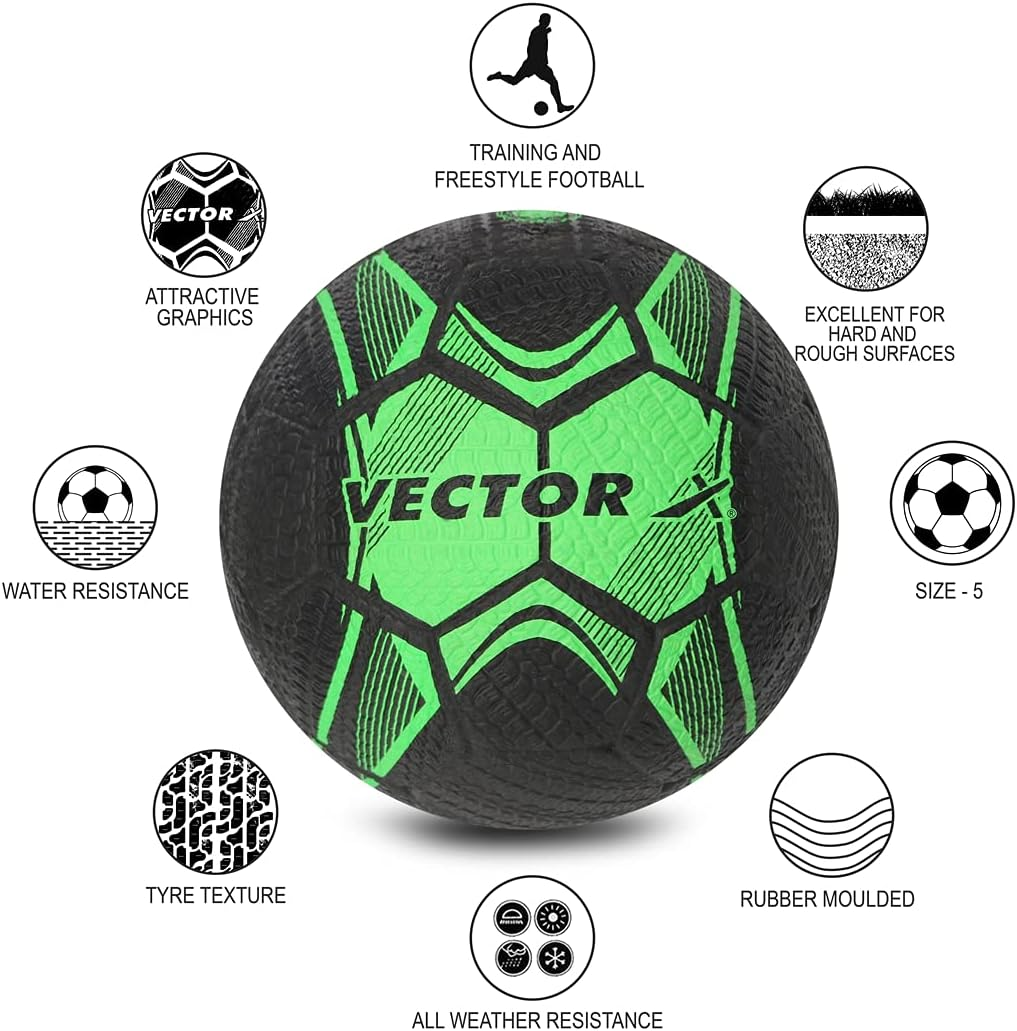 Vector X Street Soccer Rubber Moulded Football, Size 5 image number 1