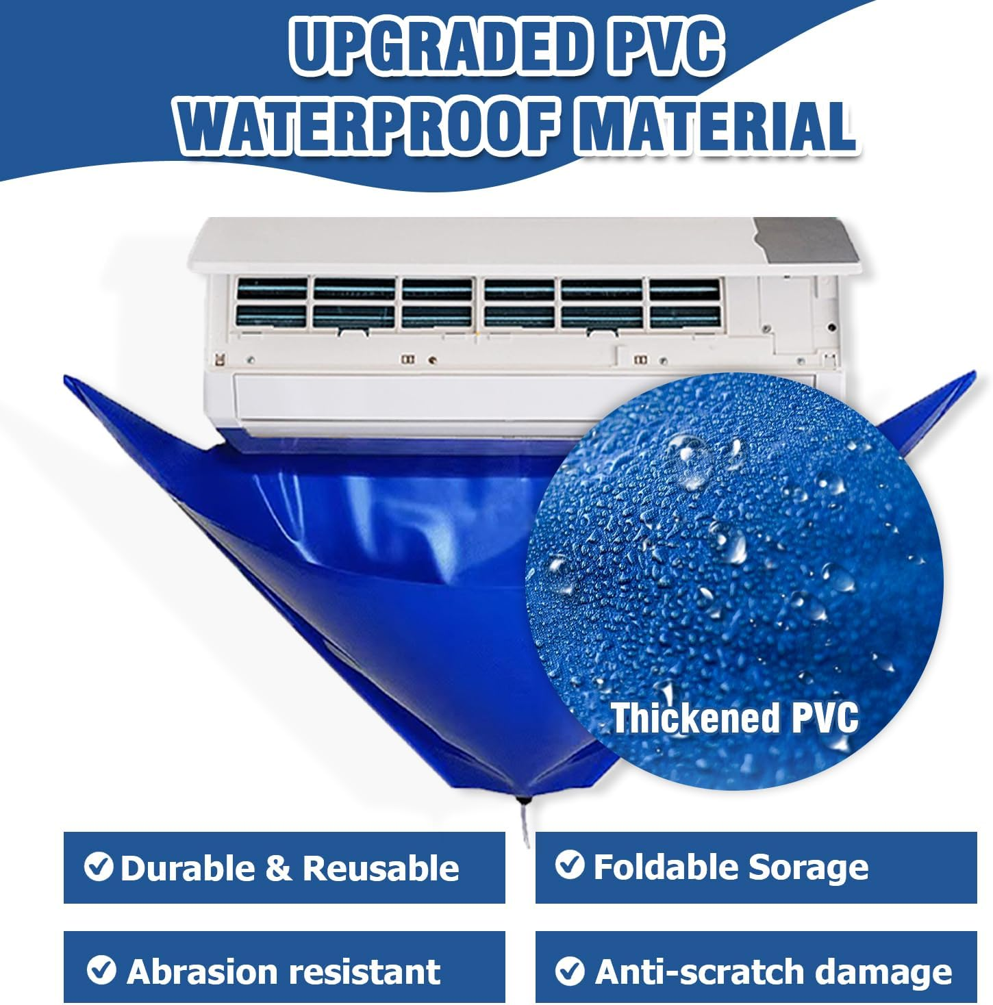 BOJACK Mini Split Cleaning Bag Kit with 2L High Pressure Sprayer, Air Conditioner Cleaning Kit, Air Duct Cleaning Kit, AC Cleaning Bag Fits Systems 38In - 48In Long image number 4