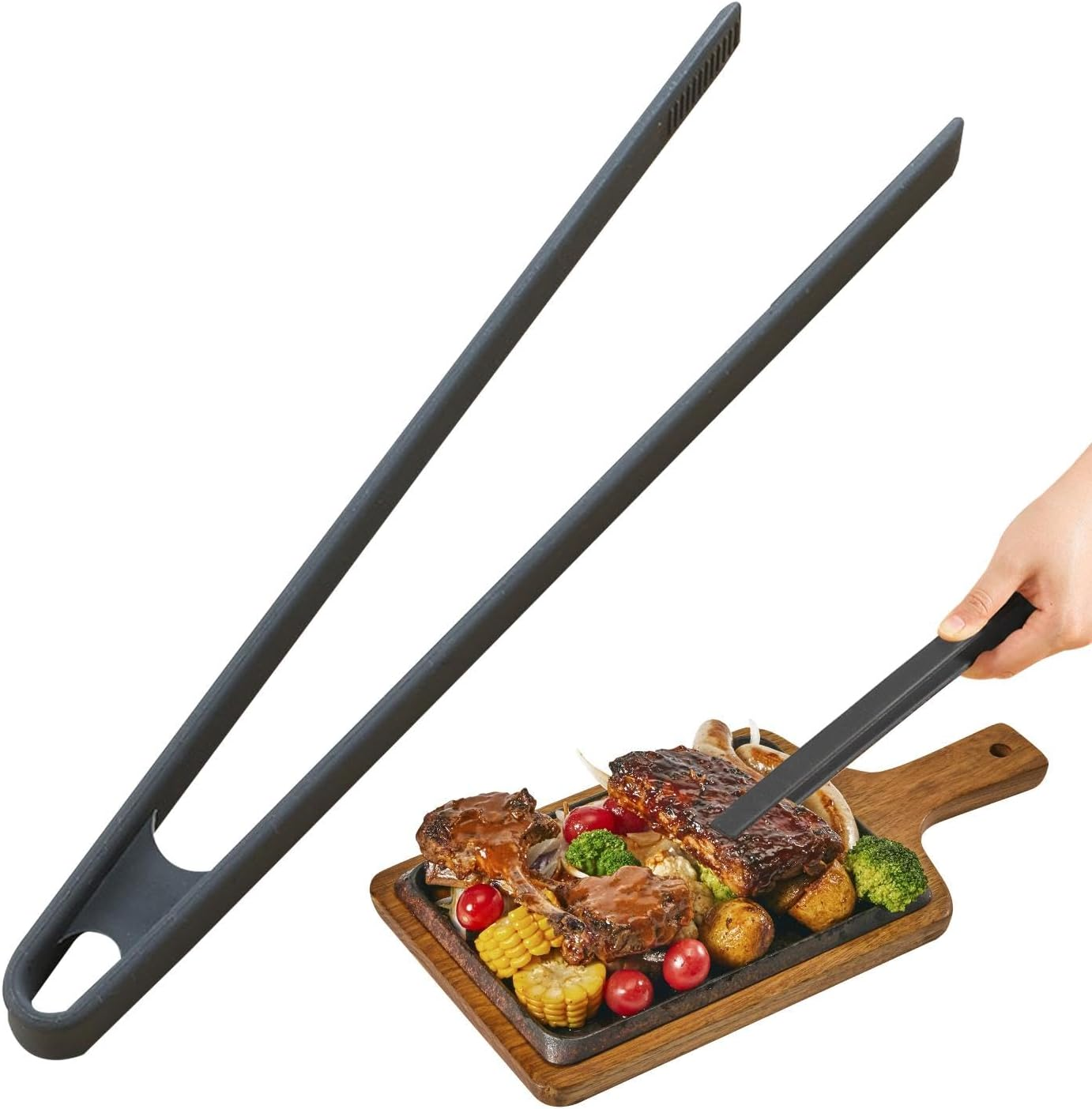 Silicone Kitchen Tongs | BBQ Kitchen Tongs,Non Scratch, Strong Grip Cooking Salad BBQ Grilling Tongs for Air Fryer, Barbecue and Salad