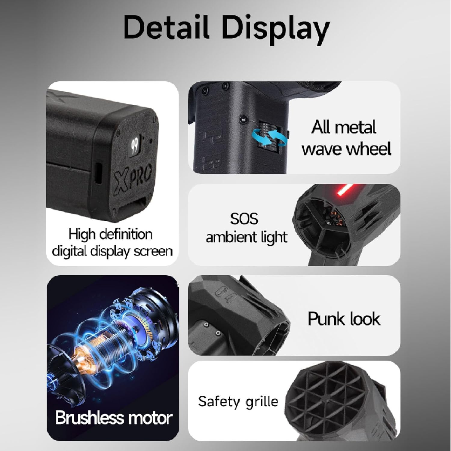 Compressed Air Duster, 500G Thrust 64Mm High Speed Brushless Motor Electric Duster, Built in 16000Mah Battery 60W Fast Charging, Jet Dry Blower, Pc Dusters for Cleaning image number 5