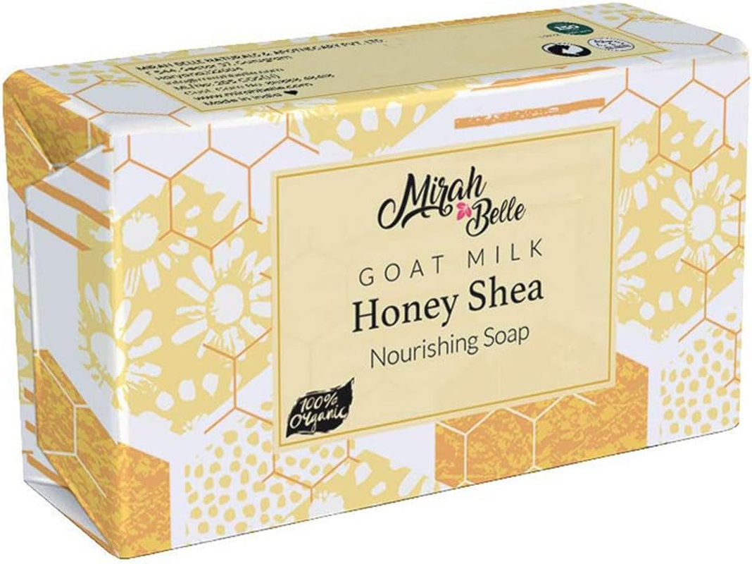Mirah Belle - Organic Goat Milk, Honey & Shea Butter Sensitive Skin Soap Bar - (Pack of 6-125 Gms) - Unscented, Foe Sensitive Skin. SLS, Paraben, Gmo-Free, 750 Gm image number 1