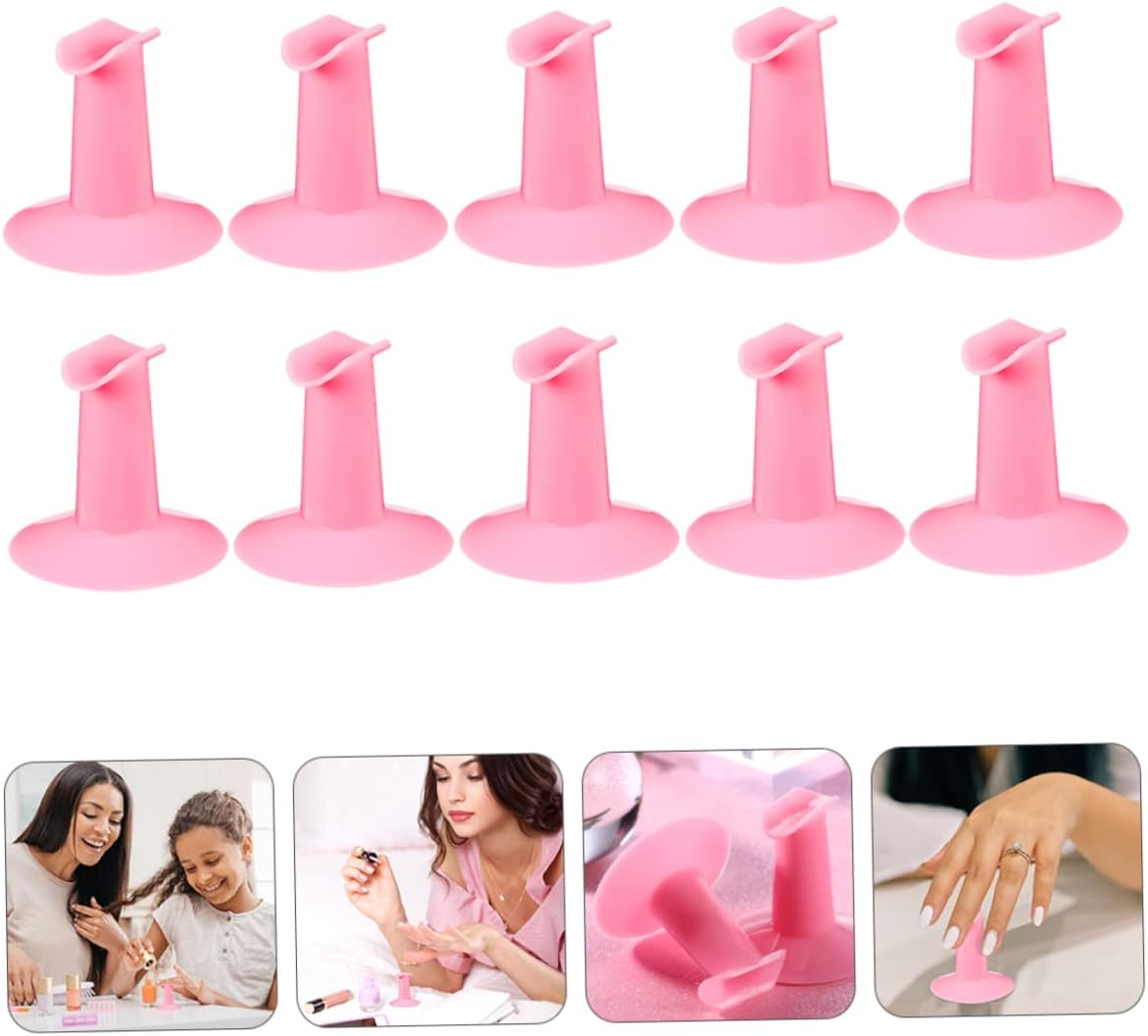MERRYHAPY 10Pcs Nail Art Finger Rests and Finger Support Holders for Manicure Sturdy for Nail Painting and Accessories in Salon Use image number 3