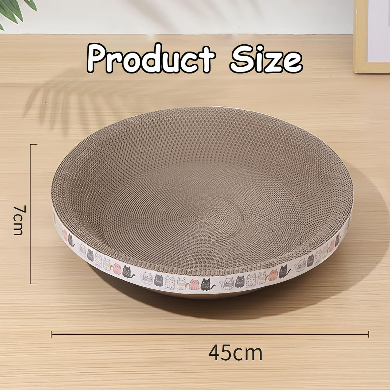Taoluwin Cat Scratcher, Multi-Functional Cat Scratching Board, Kitty Scratcher Bowl with Durable Design, Waterproof Edges, Thick Cardboard Pad for Kitties to Play, Sleep & Scratch image number 1