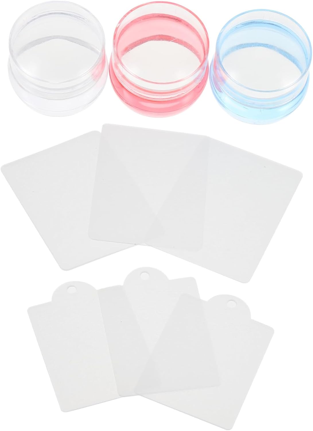 TOVINANNA 3Sets Nail Art Stamping Plates French Manicure Templates Nail Stencils Tools DIY Manicure Kit image number 4