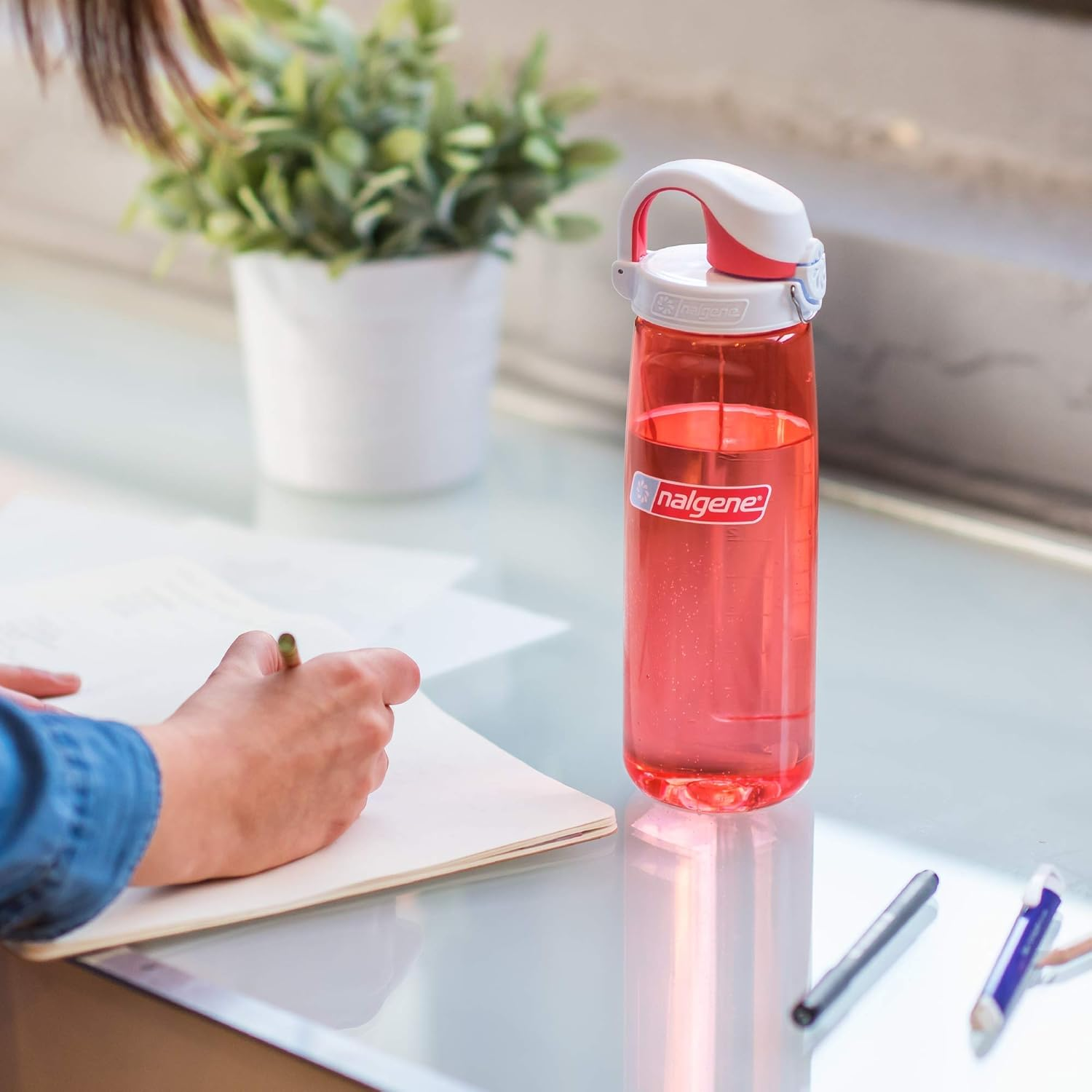 Nalgene on the Fly Bpa-Free Water Bottle Replacement Cap - Red image number 6