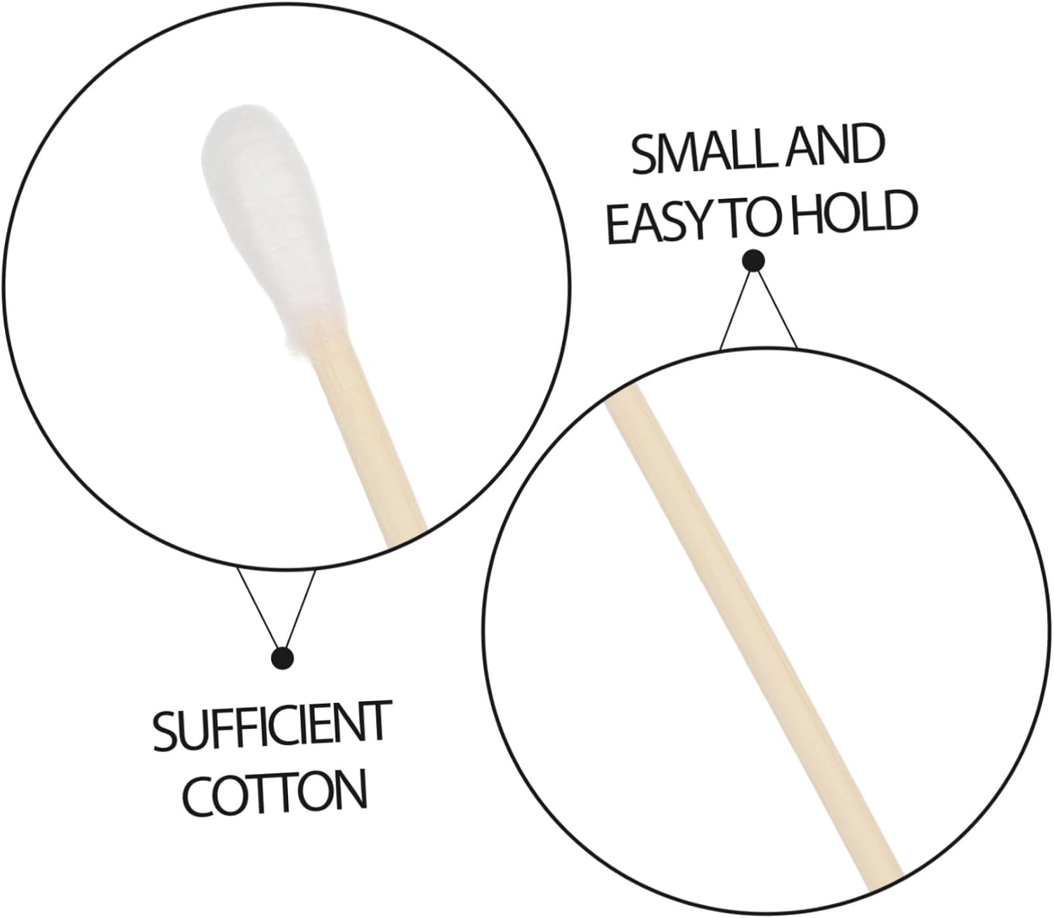 100Pcs Multifunctional Cotton Swabs Tips Double Tipped for Ear Cleaning Makeup Removal Gentle Bamboo Material Portable for Travel image number 6