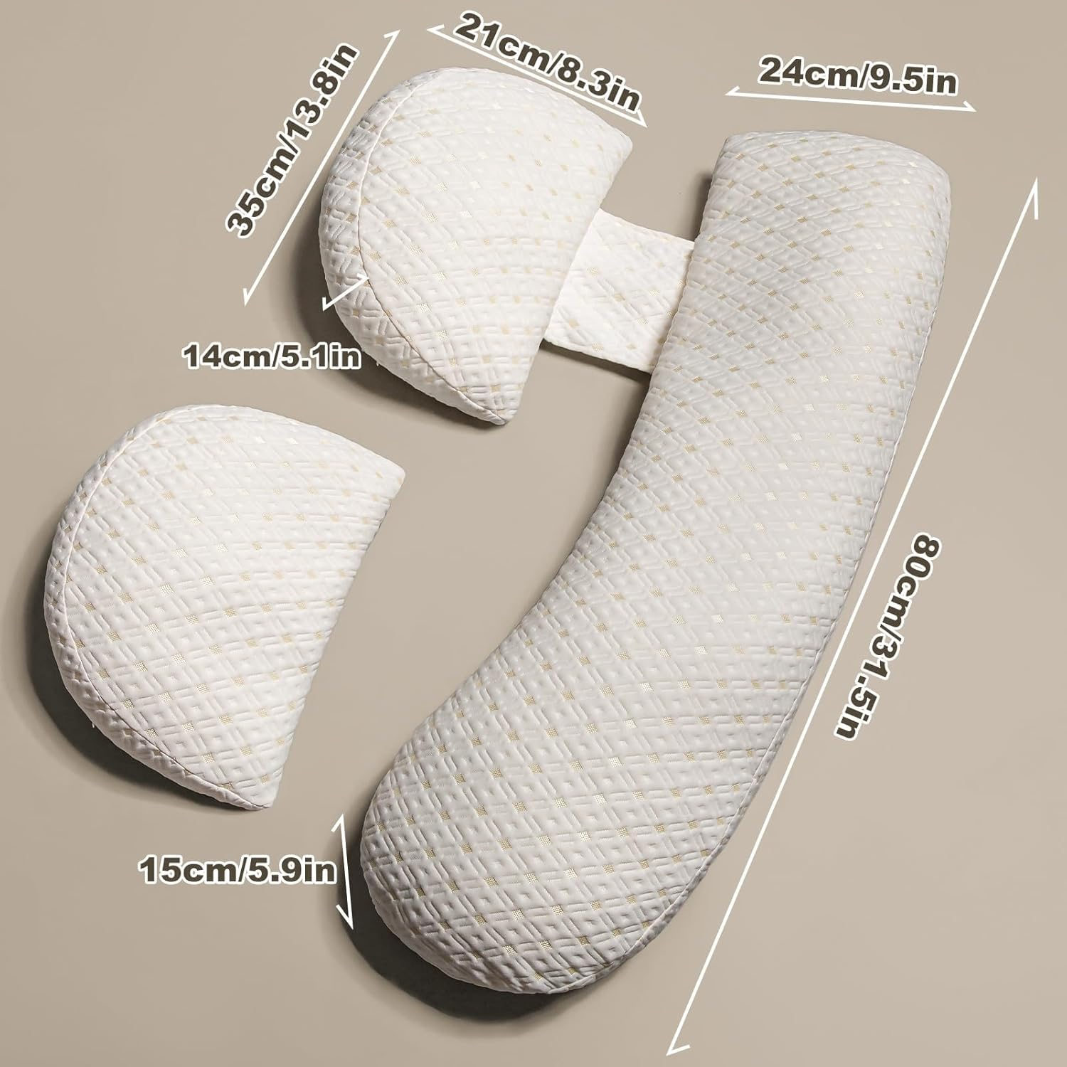 LEFAFA Pregnancy Pillows for Sleeping, Breathable Skin Friendly Maternity Pillow with Adjustable and Removable Cover, Support for Back, Legs, and Belly of Pregnant Women image number 6