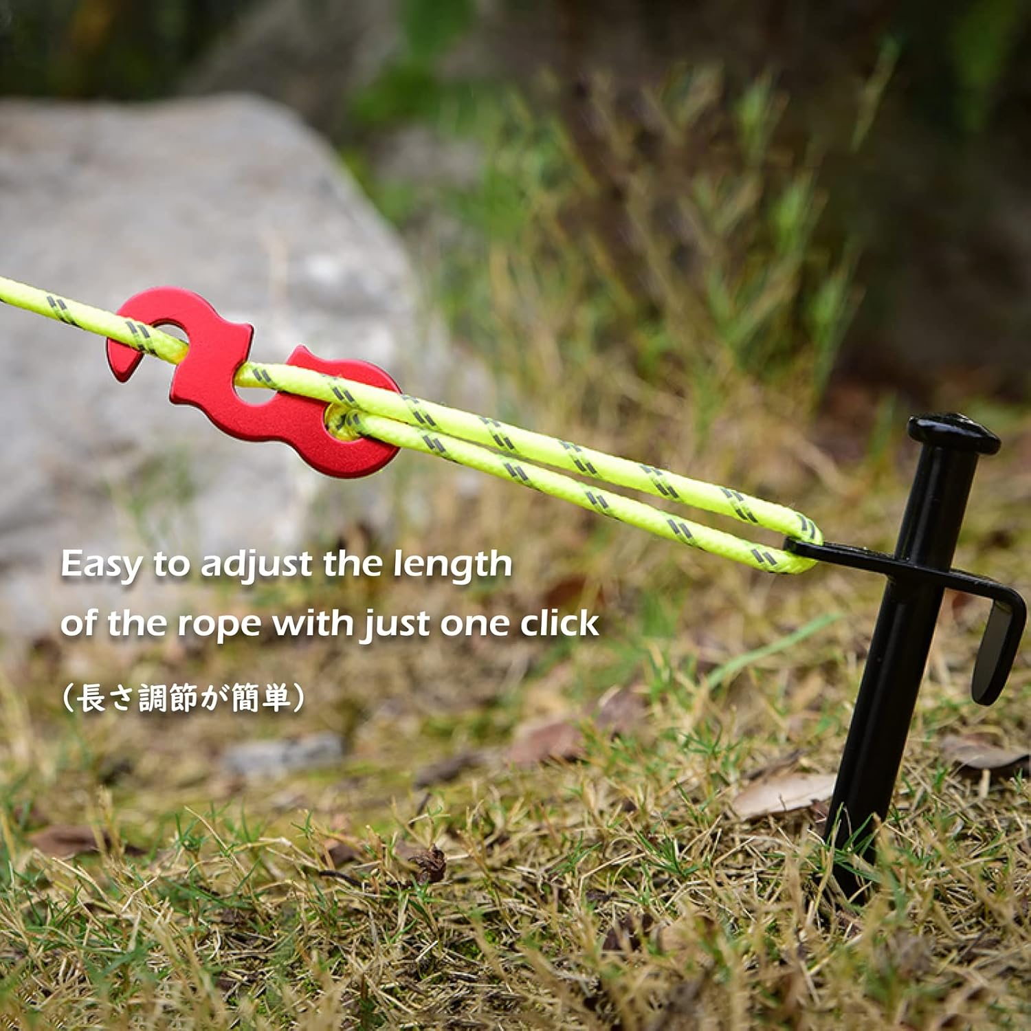 TRIWONDER Aluminum Alloy Guyline Cord Adjuster Tent Tensioners Rope Adjuster for Tent Hiking Camping (Blue - 12 Pack) - Red - 6 Pack image number 6