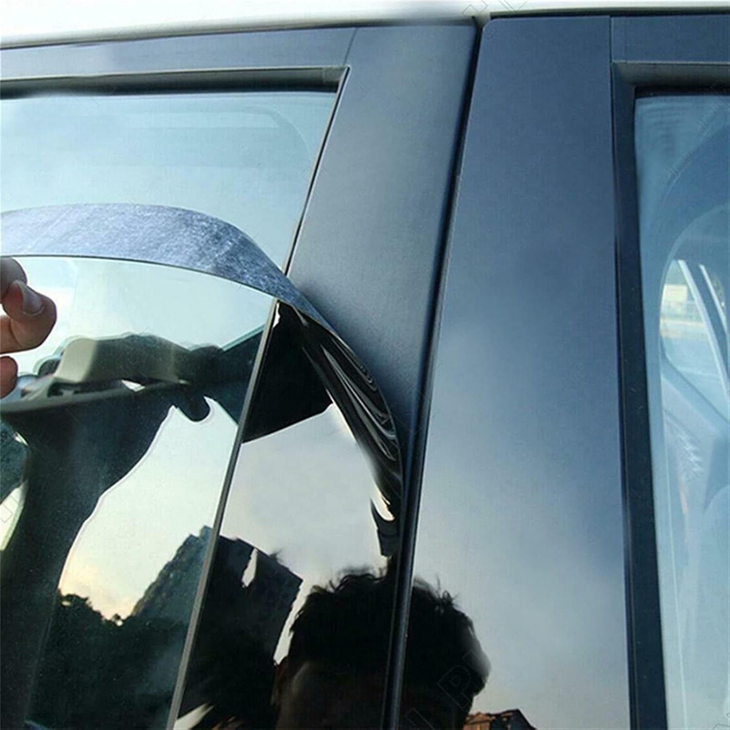 Car Pillar Posts Door Window Trim Cover Decorative for Kia Forte Sedan Hatcback K3 Cerato 2019 2020 2021 2022 2023 Exterior B-Pillar Sticker Cover image number 4