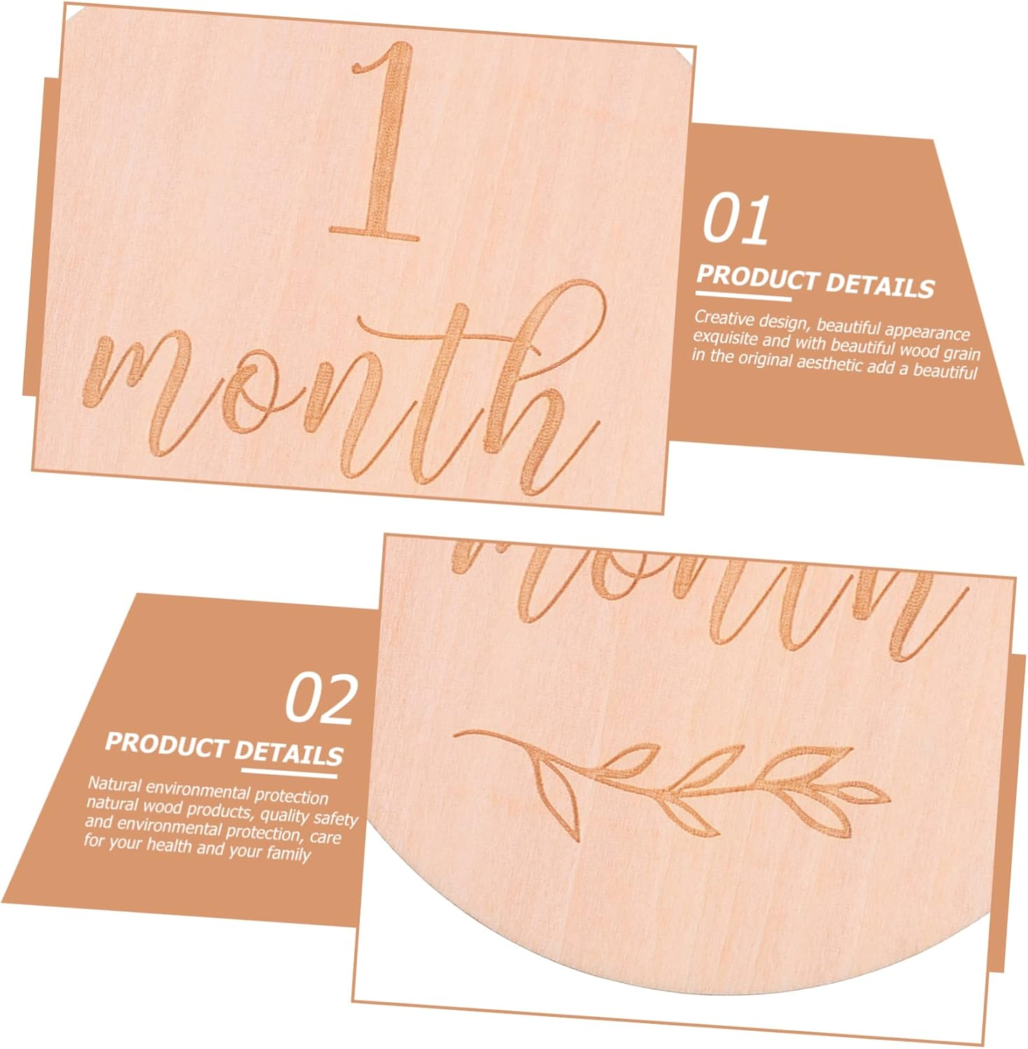 ERINGOGO 13Pcs Unique Milestone Photography Props Monthly Cards for Home Decor Photo Sessions image number 1