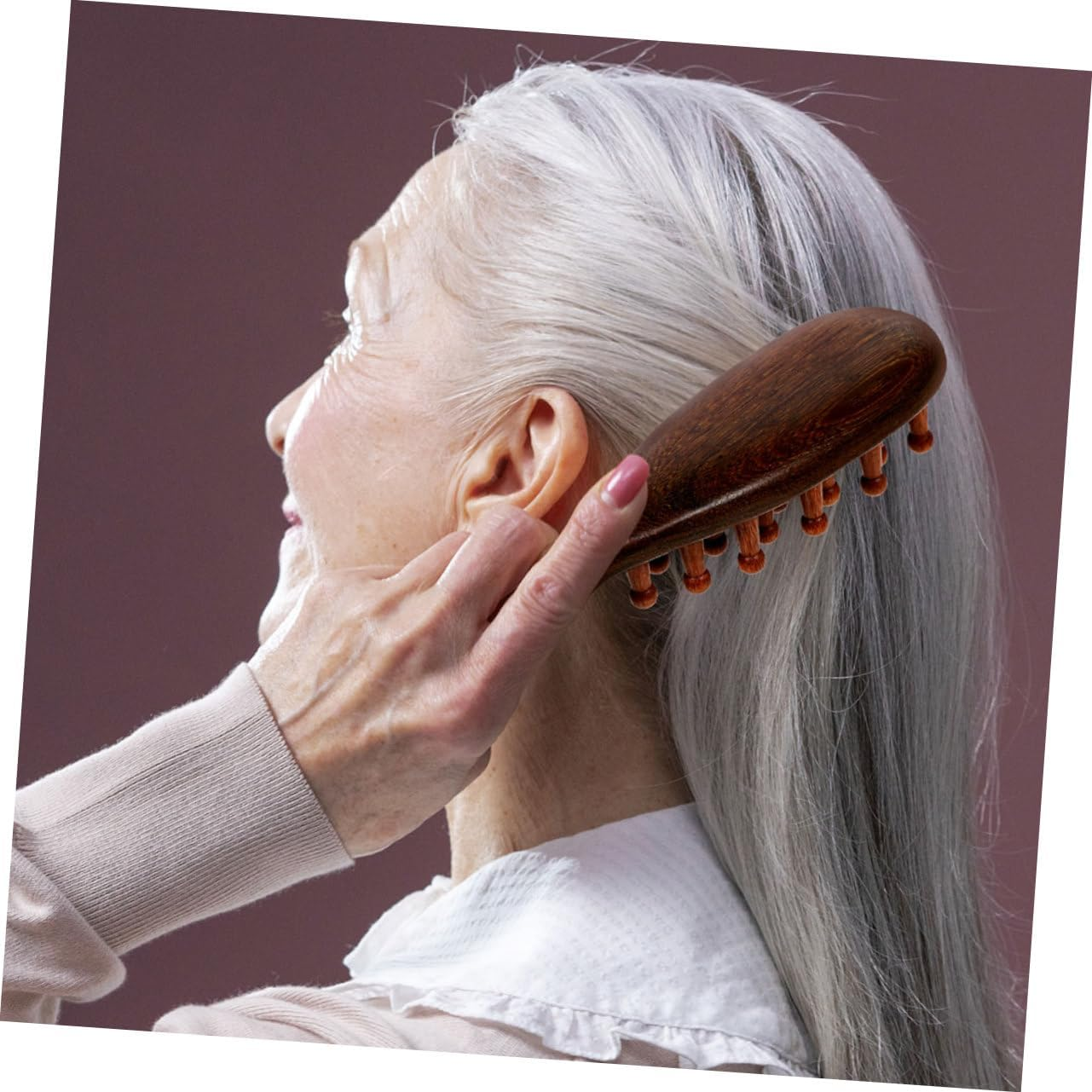 LIFKOME 2Pcs Scalp Massaging Brush Wide Tooth Comb for Dandruff Natural Hair Styling Tool Scalp Scrubber for Relaxation image number 3