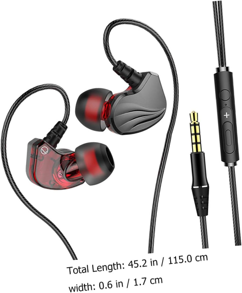 HONMEET 3.5Mm Plug In-Ear Earphones Wired Bass Headphones Microphone for Mobile Phones and Tablets, Gunmetal Color Corded Headset Suitable for Calls and Music image number 6