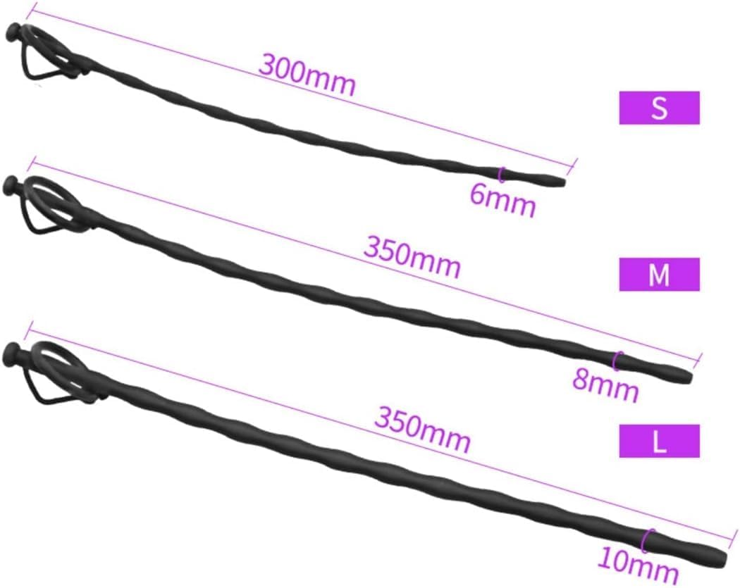 3 Pack Urethral Penis Sound Hollow Dilator Soft Silicone Sounding Kit Penis Plug Urethra Multi Beads Probe BDSM Bondage Sounds Flexible Male Masturbation Mens Sex Toy image number 3