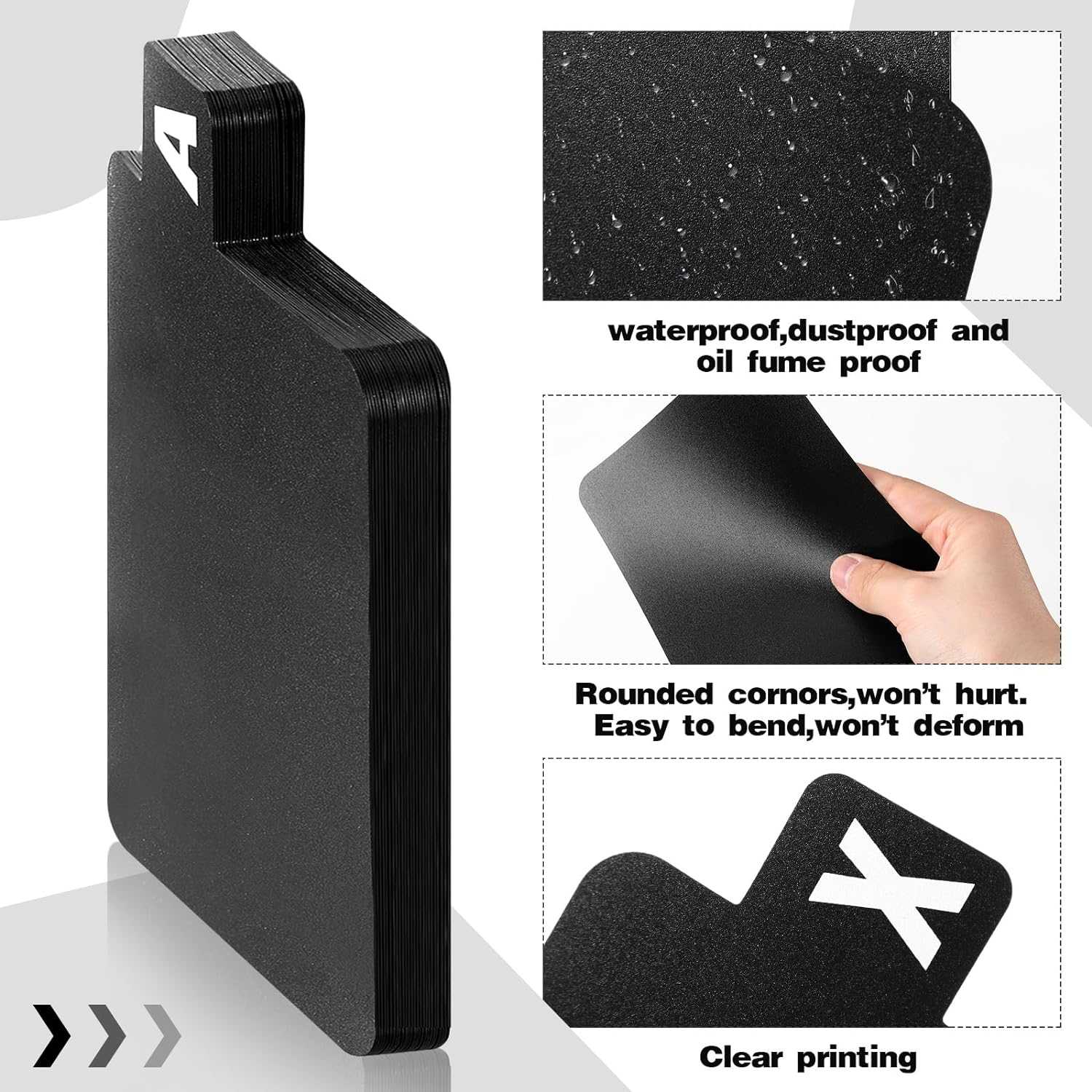 26 Pcs Vinyl Record Dividers A-Z DVD Alphabetical Organizer with Alphabet Tabs for Records, Albums, CD Storage - One Side Printed - White image number 7