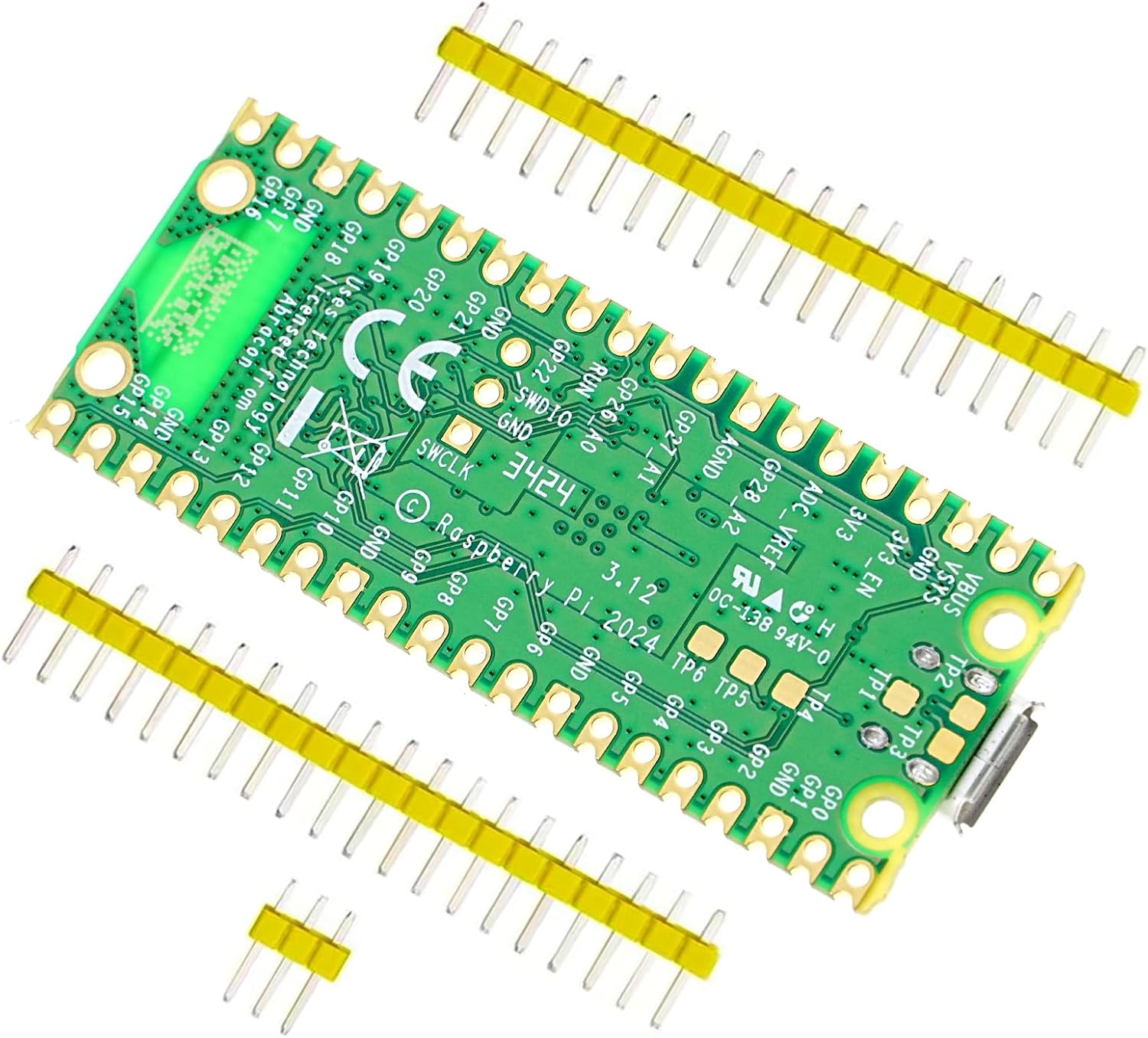 DIGISHUO DIGISHUO Raspberry Pi Pico and Pico 2W Microcontroller Board with Flexible Digital Interfaces, Based on RP2040 Chip, Dual-Core ARM Cortex M0+ Processor Running up to (Raspberry Pi Pico 2W) - Raspberry Pi Pico image number 4