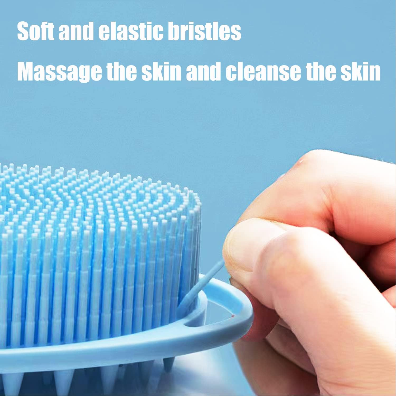 Silicone Body Brush, Exfoliating Body Scrubber, Silicone Body Scrubber Loofah, Silicone Bath Brush, Soft Exfoliating Body Bath Shower Scrubber Brush for Kids and Adults All Kinds of Skin -3 Pack image number 5