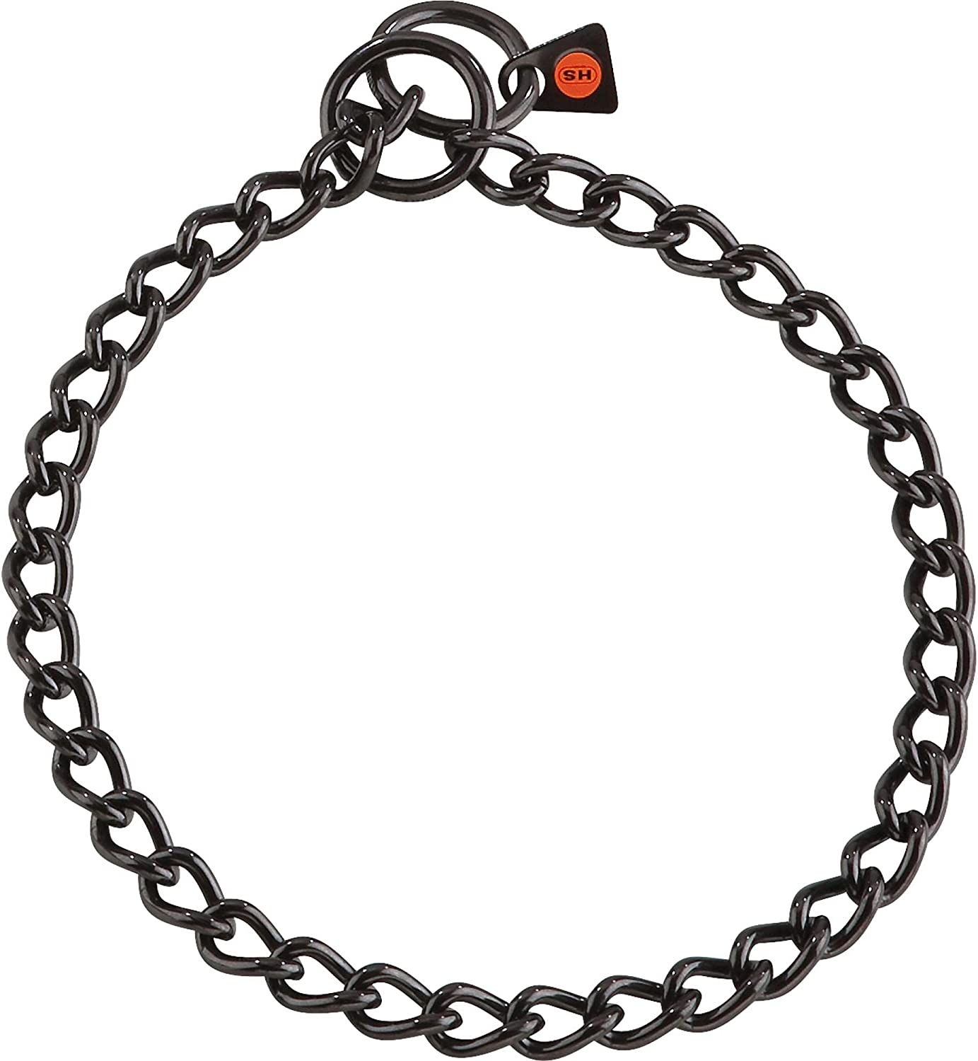 Herm Sprenger Black Stainless Steel Choke Dog Training Collar with a Training Clicker No-Pull Slip Chain for Small Medium Large Dogs for Easy Control Chain Collar Made in Germany 3Mm 60In (24Cm) image number 1