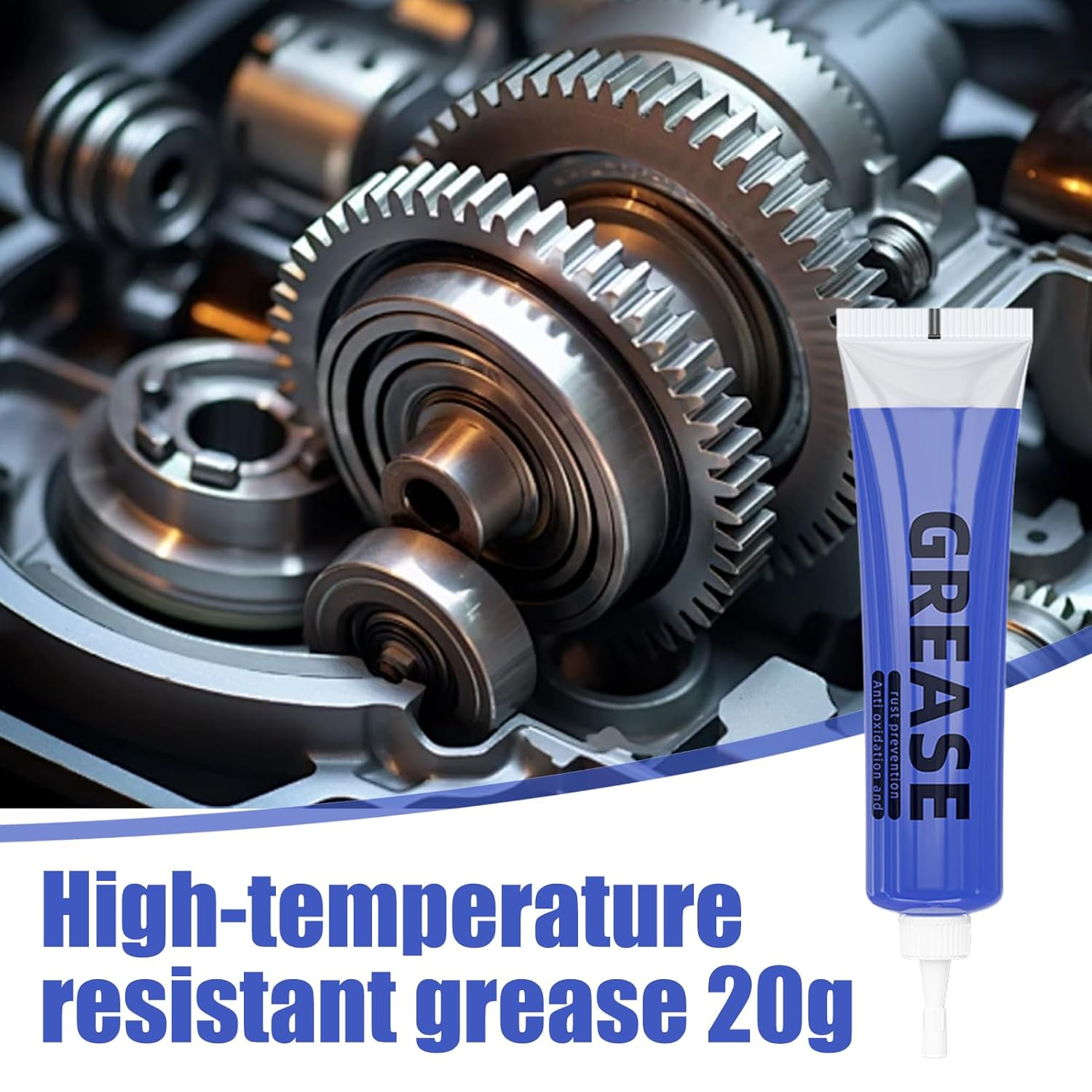 Wheel Bearing Grease | 20G High Temp Industrial Automotive Lithium Lubricant | Portable Heavy Duty Lube Sealant for Industrial Vehicle Farm Agricultural Marine Equipment Rails Garage image number 6