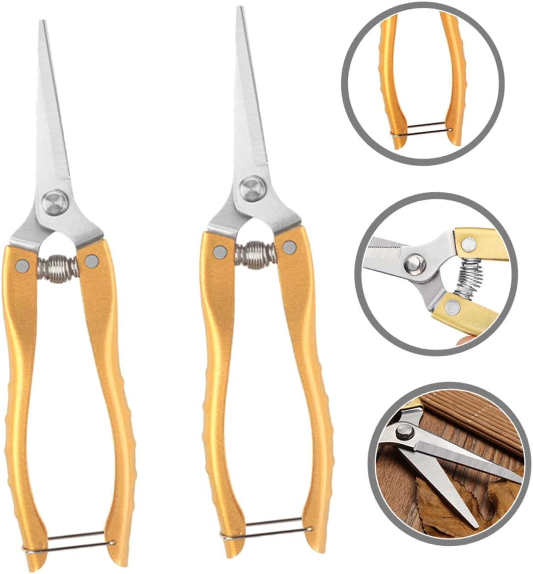 DOITOOL 2Pcs Garden Pruning Scissors Stainless Steel Gardening Scissors for Plant Shears for Garden Shears Pruning and Harvesting image number 6