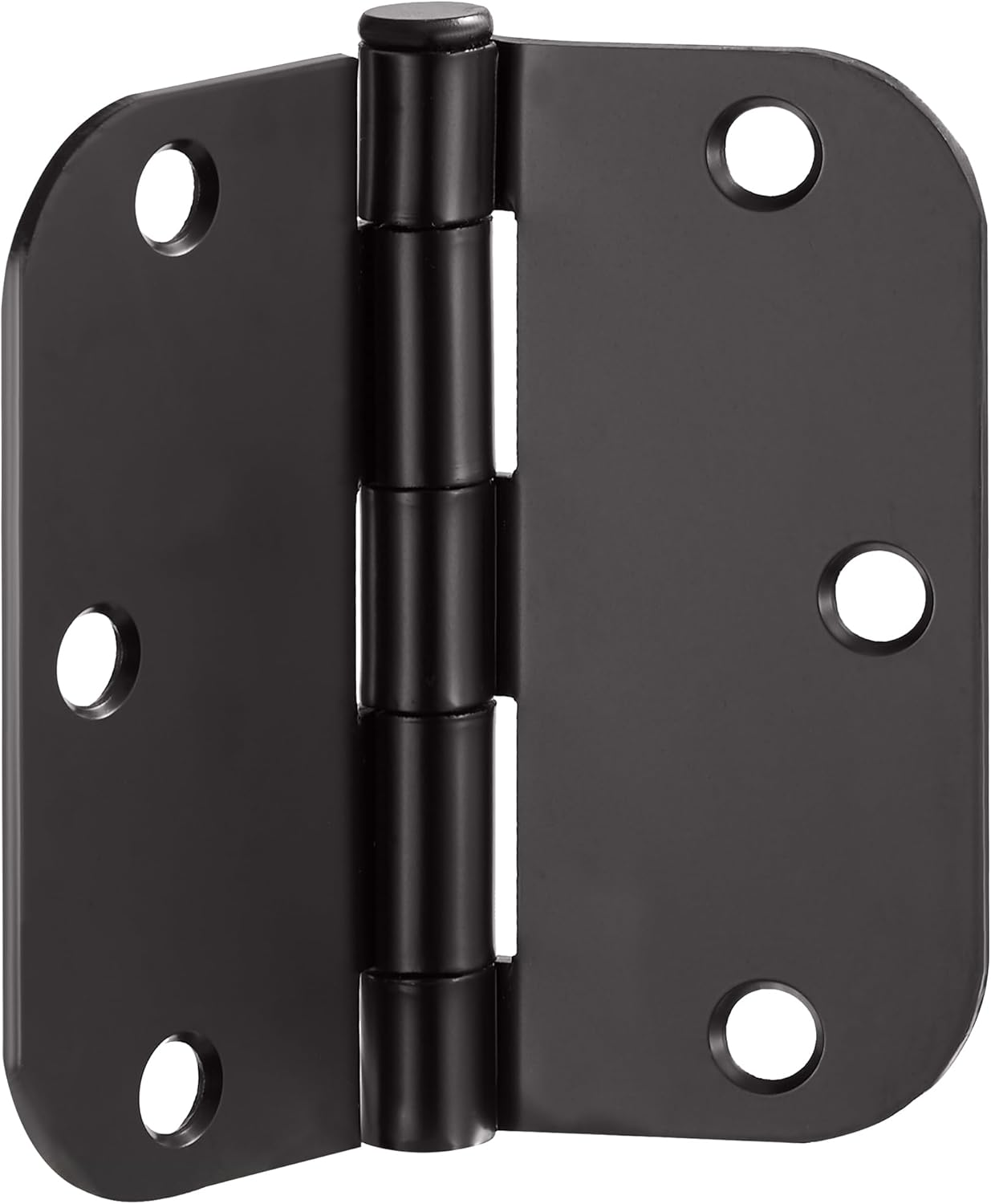 Design House 188904 6-Hole 3.5-Inch X 3.5-Inch 5/8-Inch Radius Door Hinge, Matte Black, 3-Pack image number 2