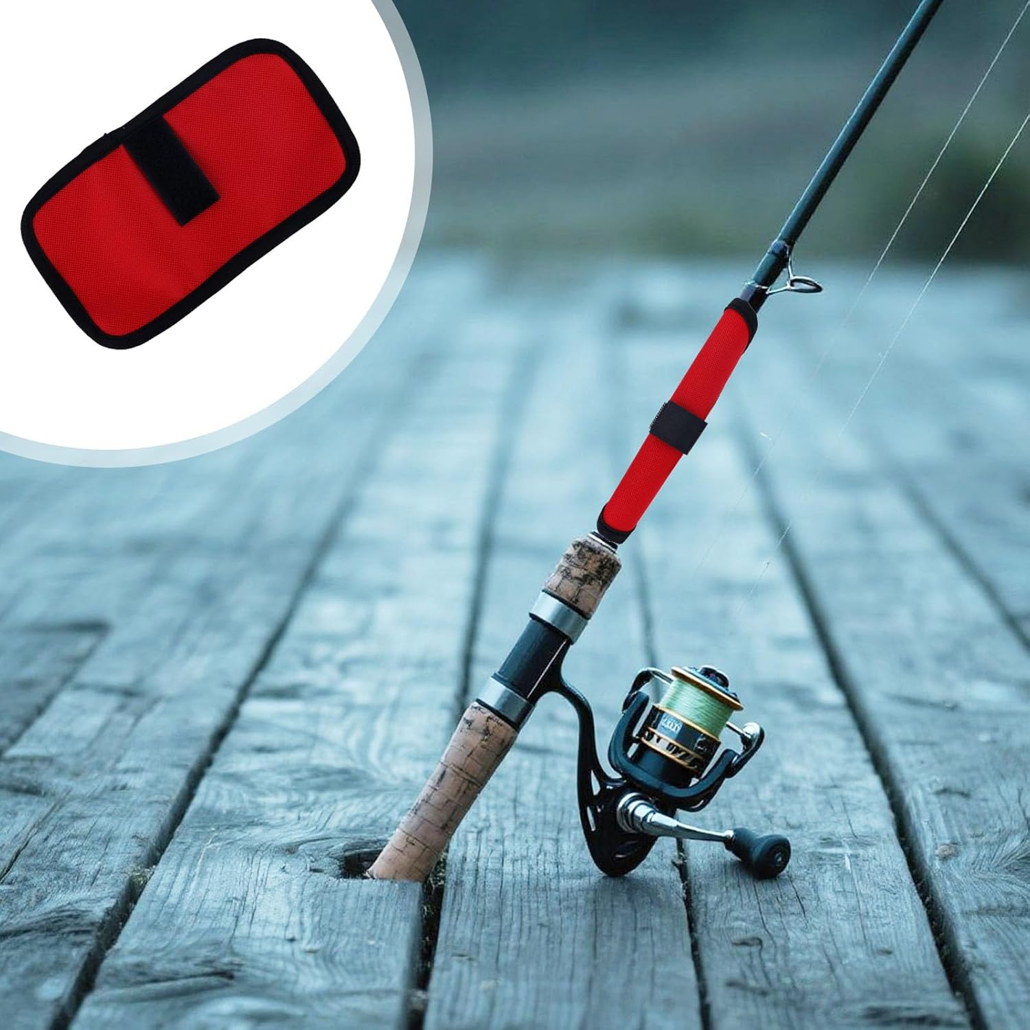 Gosknor 6Pcs Fishing Lure Wraps, Protective Lure Shield Covers Oxford Cloth Hook Bait Wraps for Fishing Rod Protection and Safe Storage image number 6