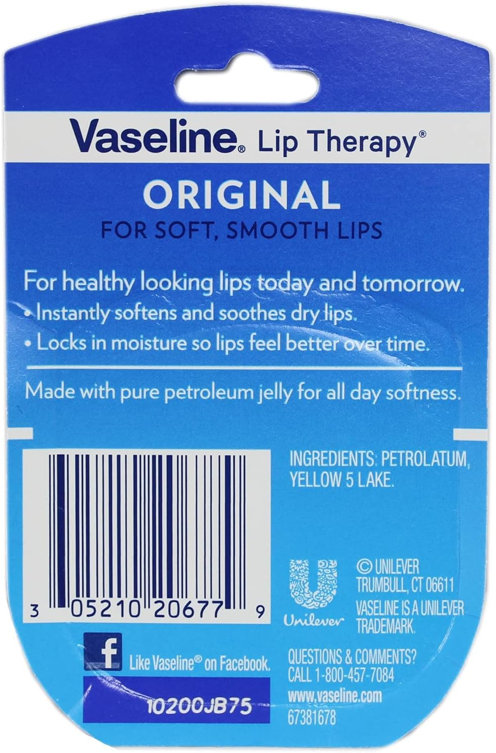 Vaseline Lip Therapy Original, .25 Oz (Pack of 3)