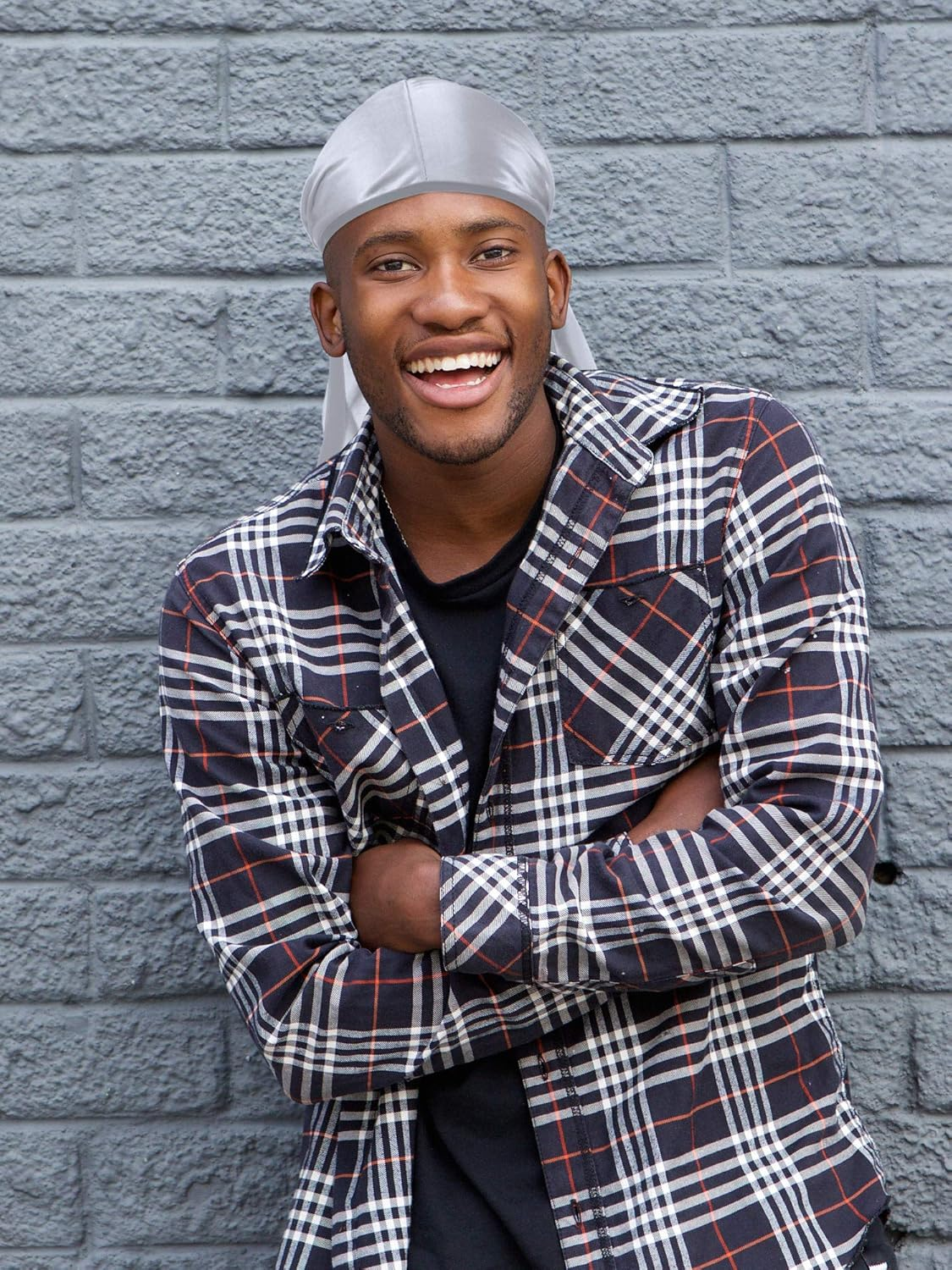 SATINIOR 12 Pieces Silky Durag Caps Soft Long Tail Headscarf Elastic Wide Straps Headwraps for Women Men Favors, 12 Colors image number 6