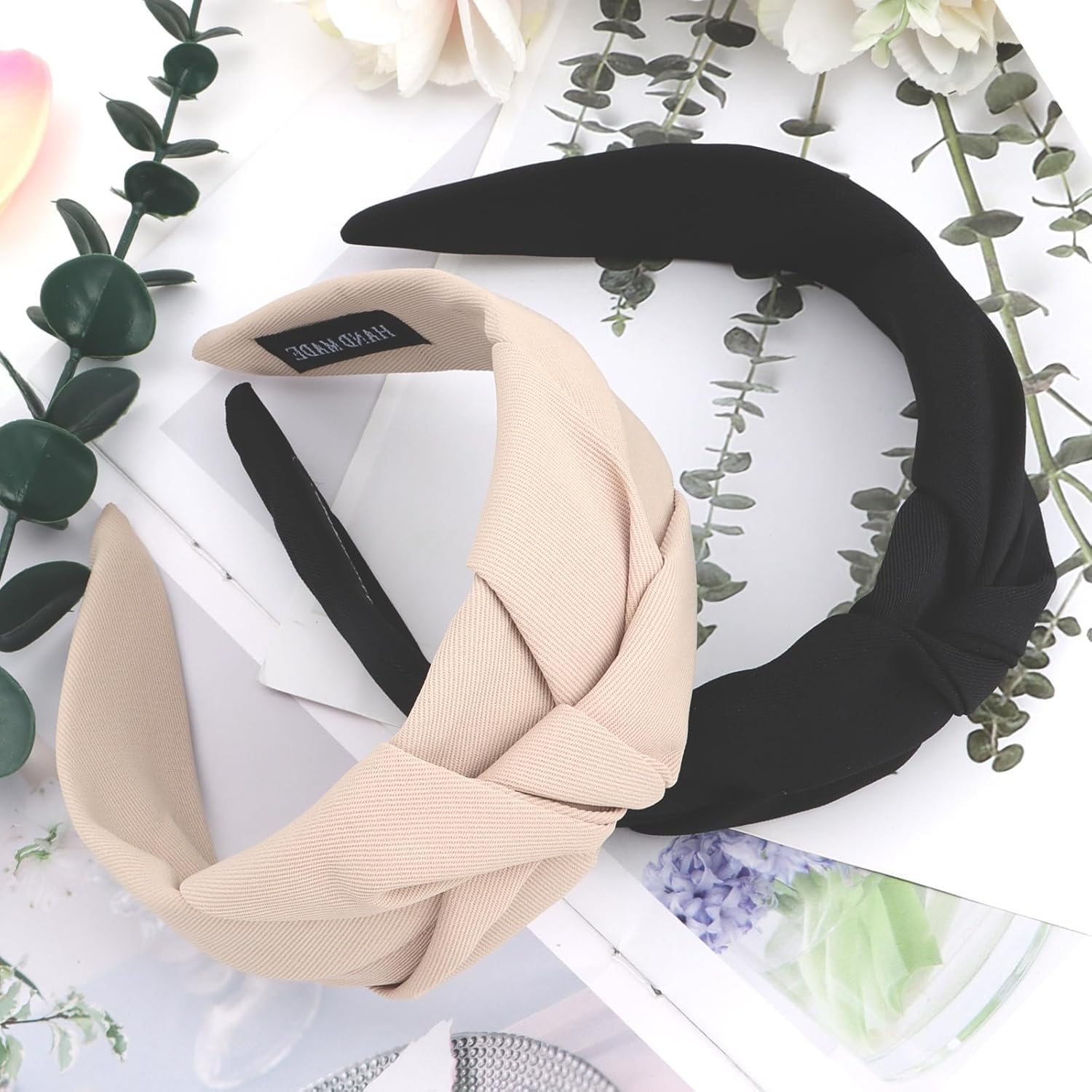 Pruadeor Pack of 2 Wide Headbands, Women'S Fashionable Knot Headband for Women, Hair Accessories image number 5