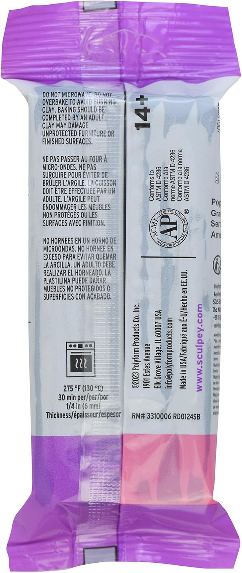 Sculpey Sculpey Souffle 7Oz/198Gm Poppy Seed Polymer Clay, Black