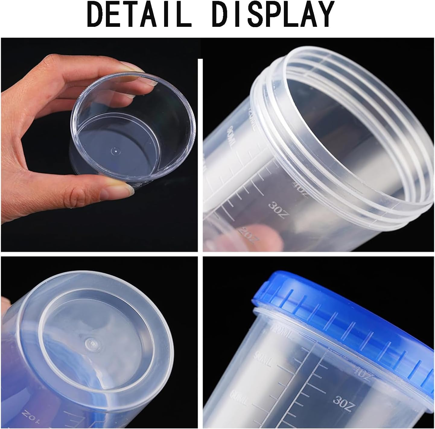 Tjhypenete 10PCS Small Containers with Lids, 4 Oz Reusable Salad Dressing Container, Sauce Storage Container, Leakproof Condiment Containers, Stackable Plastic Dip Sauce Cups for Snack Drink Ketchup image number 2