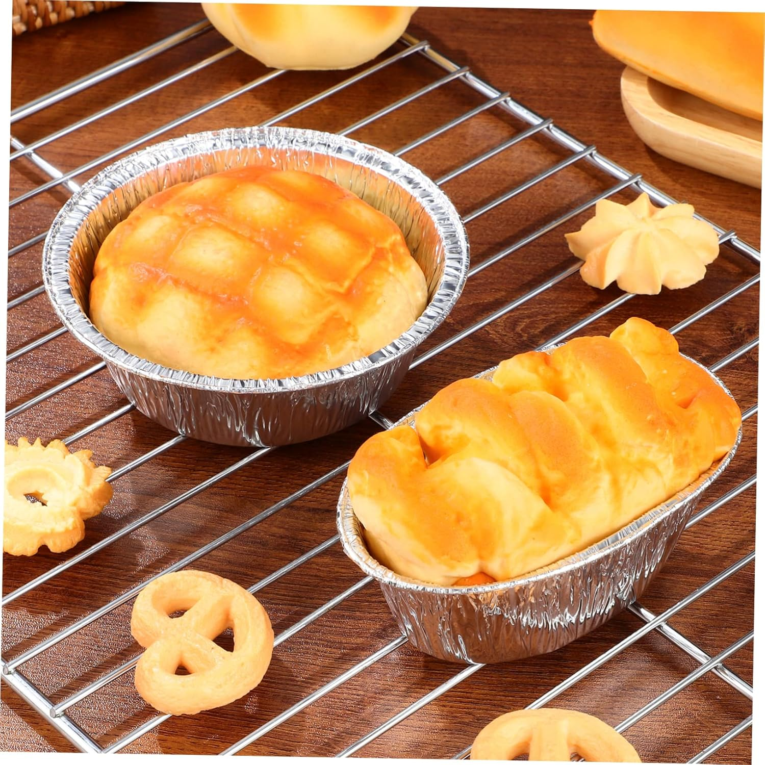 40Pcs Aluminum Foil Pie Pans - round and Oval Disposable Baking Dishes for Pies Tarts and Desserts - Ideal for Parties and Freezing image number 3