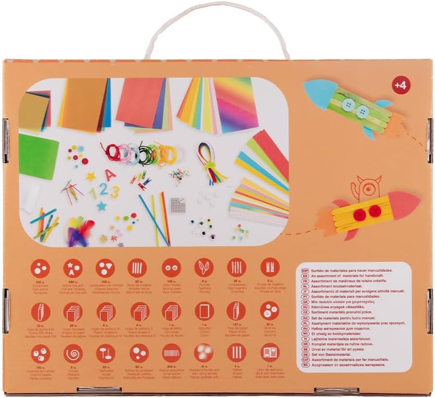 APLI Kids 20122 Mega Crafty Box, Craft Kit, 1300 Pieces, Various Materials for DIY Activities for Children image number 6