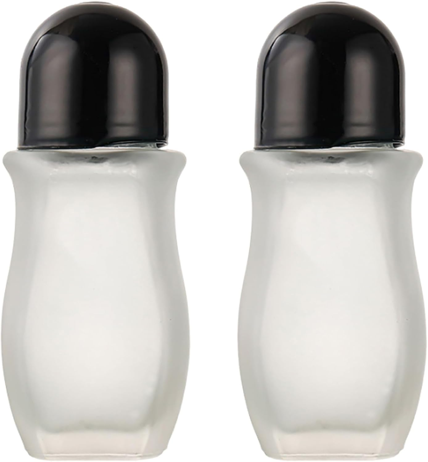 2Pcs 50Ml Glass Roller Bottles Large Empty Roller Ball Bottle Leak Proof Refillable Rollerball Bottles for Perfume Essential Oils Deodorant