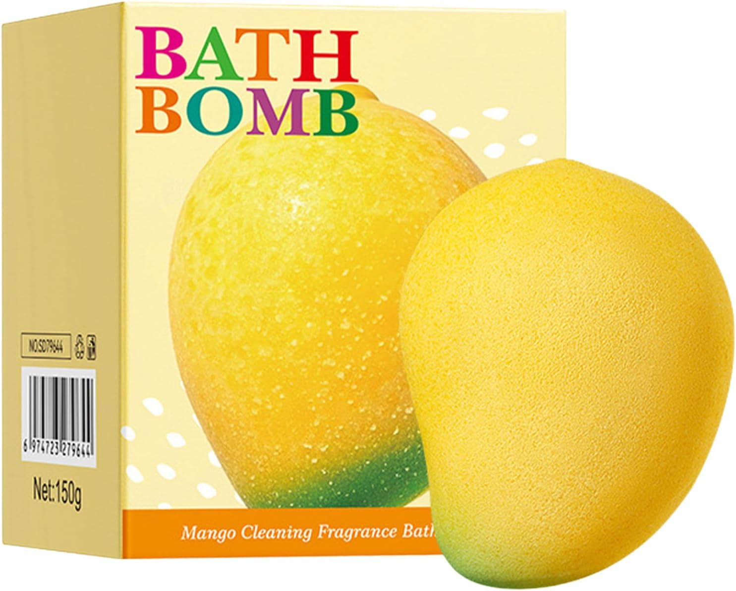 Hedmy Self Care Fruit Bath Bombs, Moisturizing Fizzies with Natural Scents for Bubble Bath & Spa Mango One Size