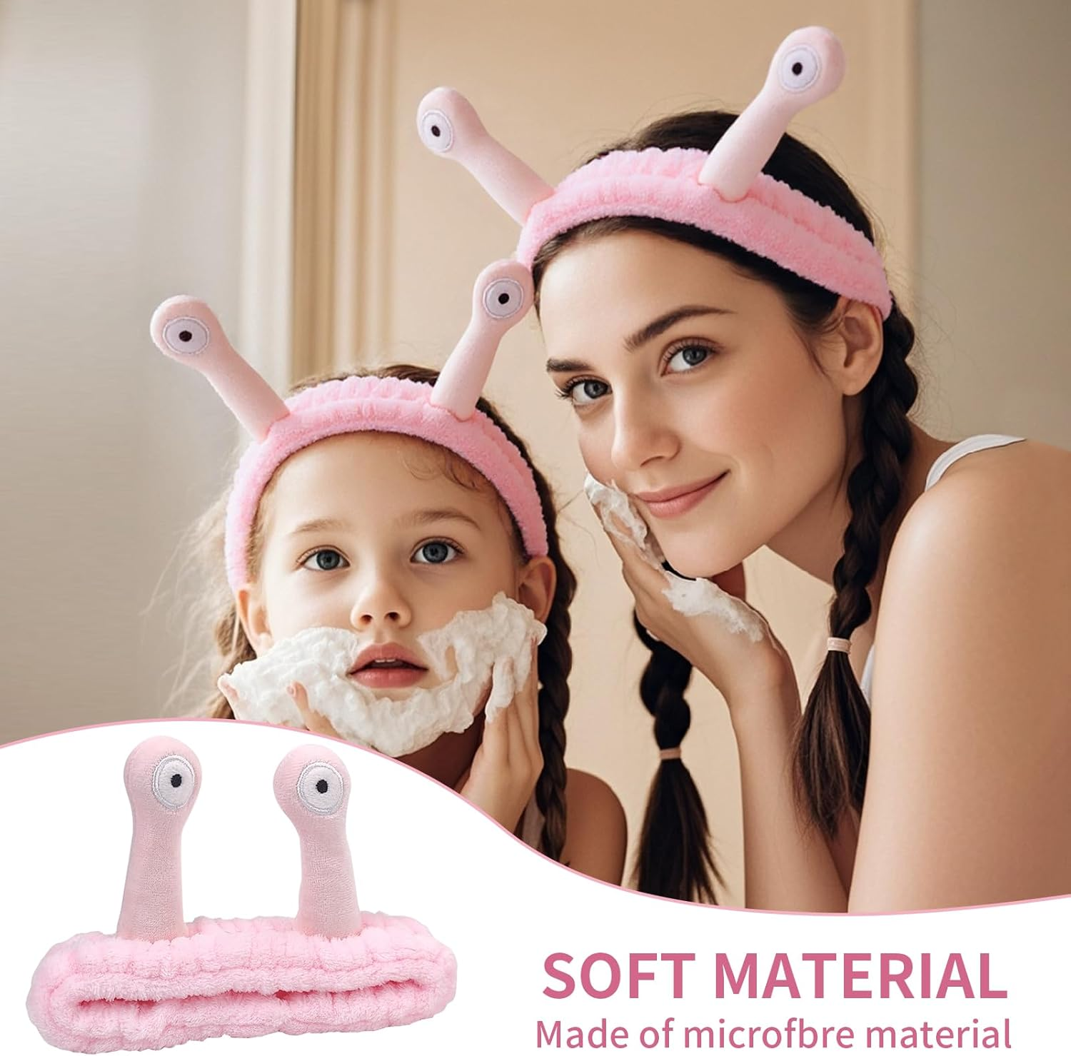 HFZRZFH Creative Snail Headband，Cute and Elastic Cartoon Hair Accessories for Women and Girls, Ideal for Face Washing, Skincare, Makeup, and Spa image number 6