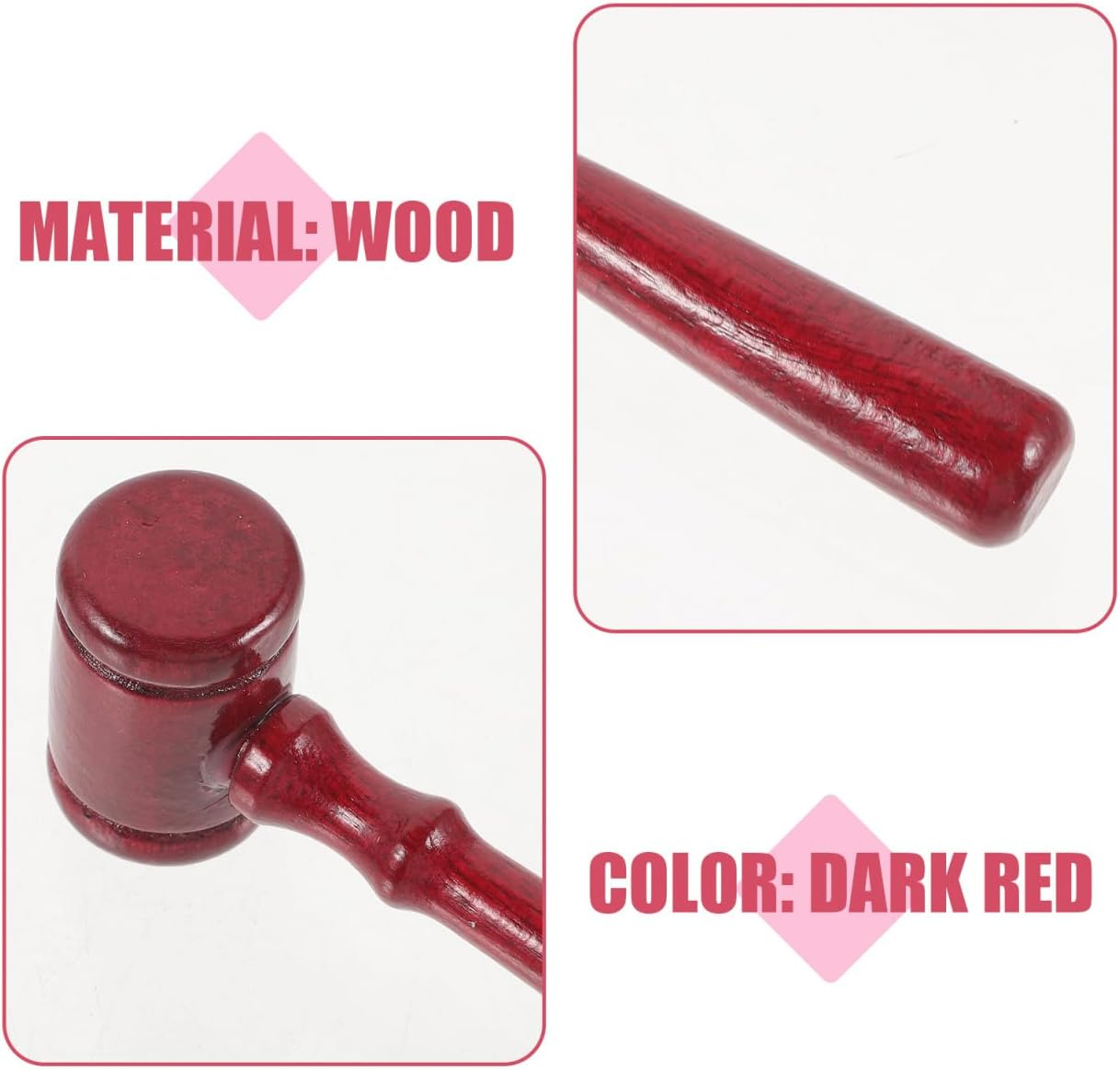 Ibasenice Judge Mallet Courtroom Gavel 20 Pcs Child Christmas Auction Hammer Bamboo Court Gavel Mini Gavels image number 2