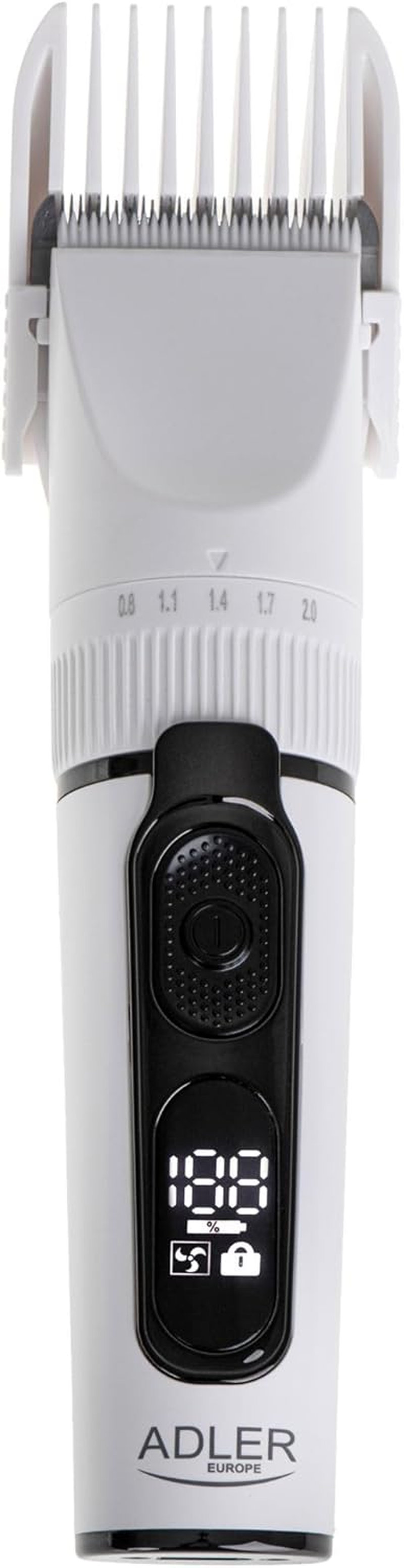 ADLER EUROPE Hair Trimmer Beard Trimmer Razor for Men & Boys Waterproof Wireless Rechargeable USB Hair Trimmer IPX6 LED Display image number 5