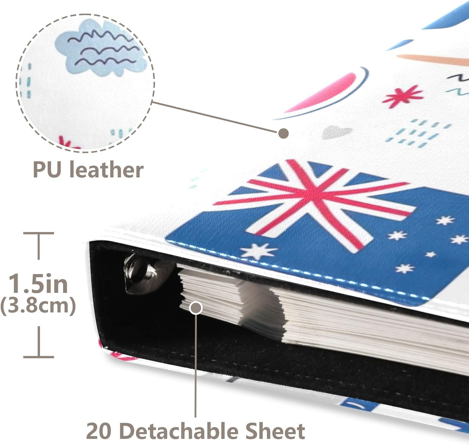 GAIGEO Australia Kangaroo Album Photo, DIY Photo Book Album, Leather, One Size, 20 Pages