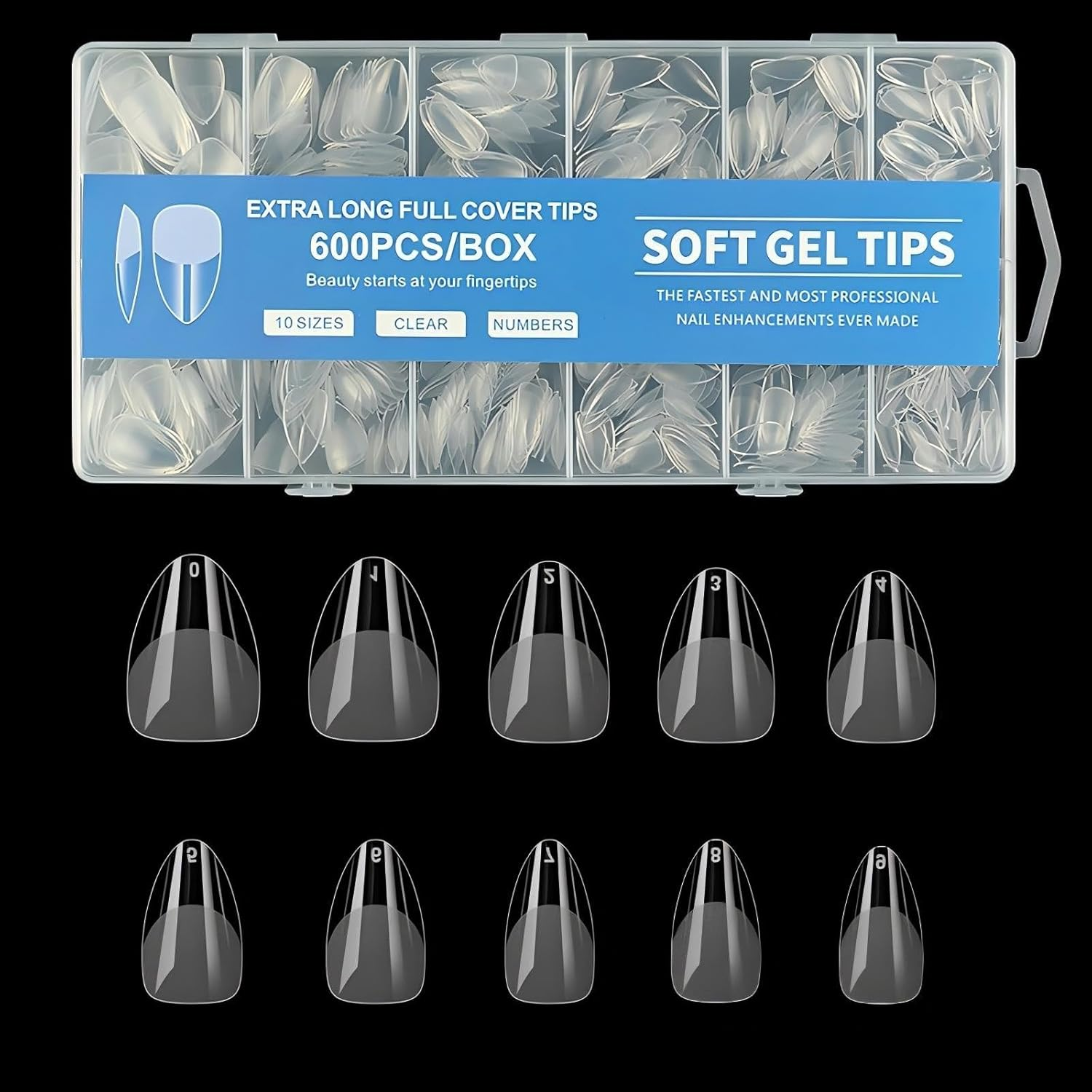 AYOCULTURE Nail Tips for Gel Extensions - Premium Quality, Easy Application - Short Ballet