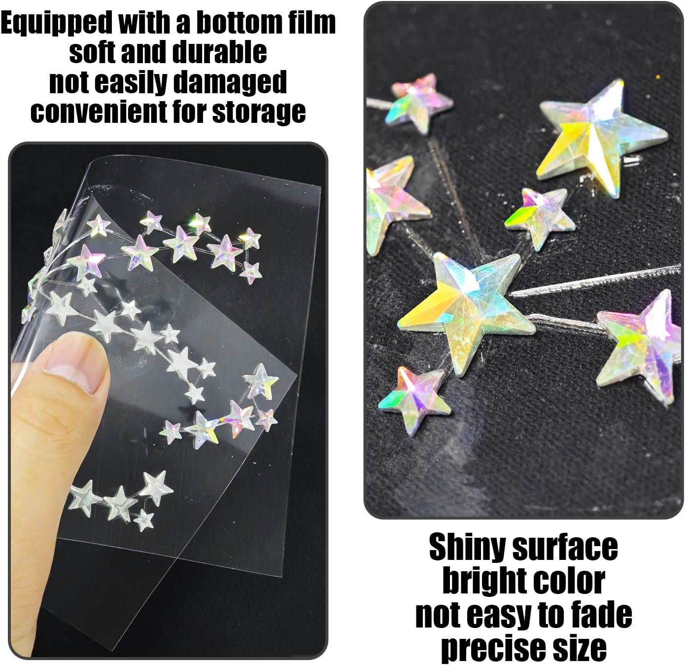 3 Rhinestone Stains, Face Decorations, Shiny Face Stains, Suitable for Parties, Costume Dances and Stage Performances image number 2