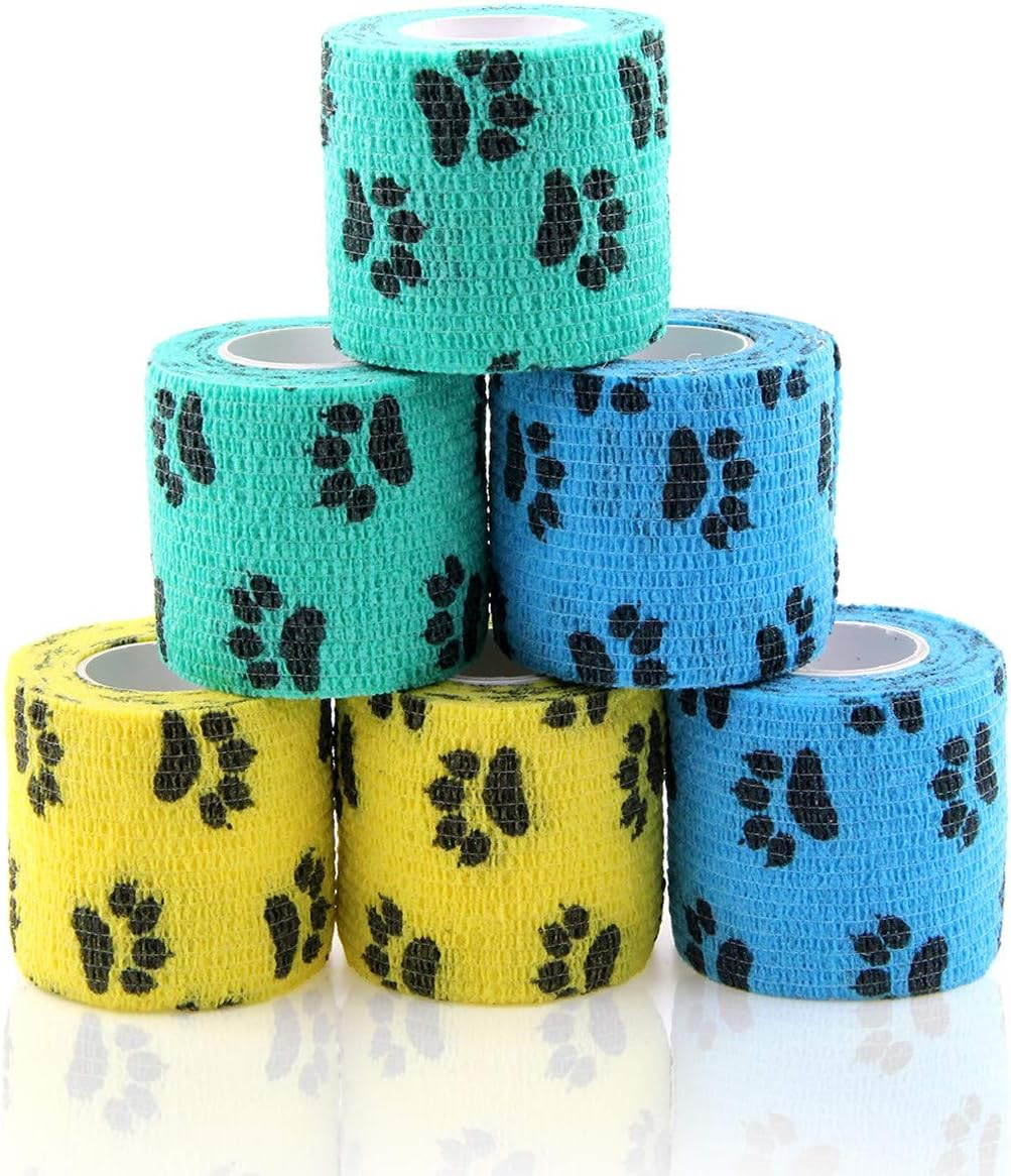 AUPCON Self Adhesive Bandage Wrap Vet Wrap Cohesive Bandages Bulk Dogs Self Adherent Wrap Non-Woven for Pet Animals & Ankle Sprains & Swelling image number 5