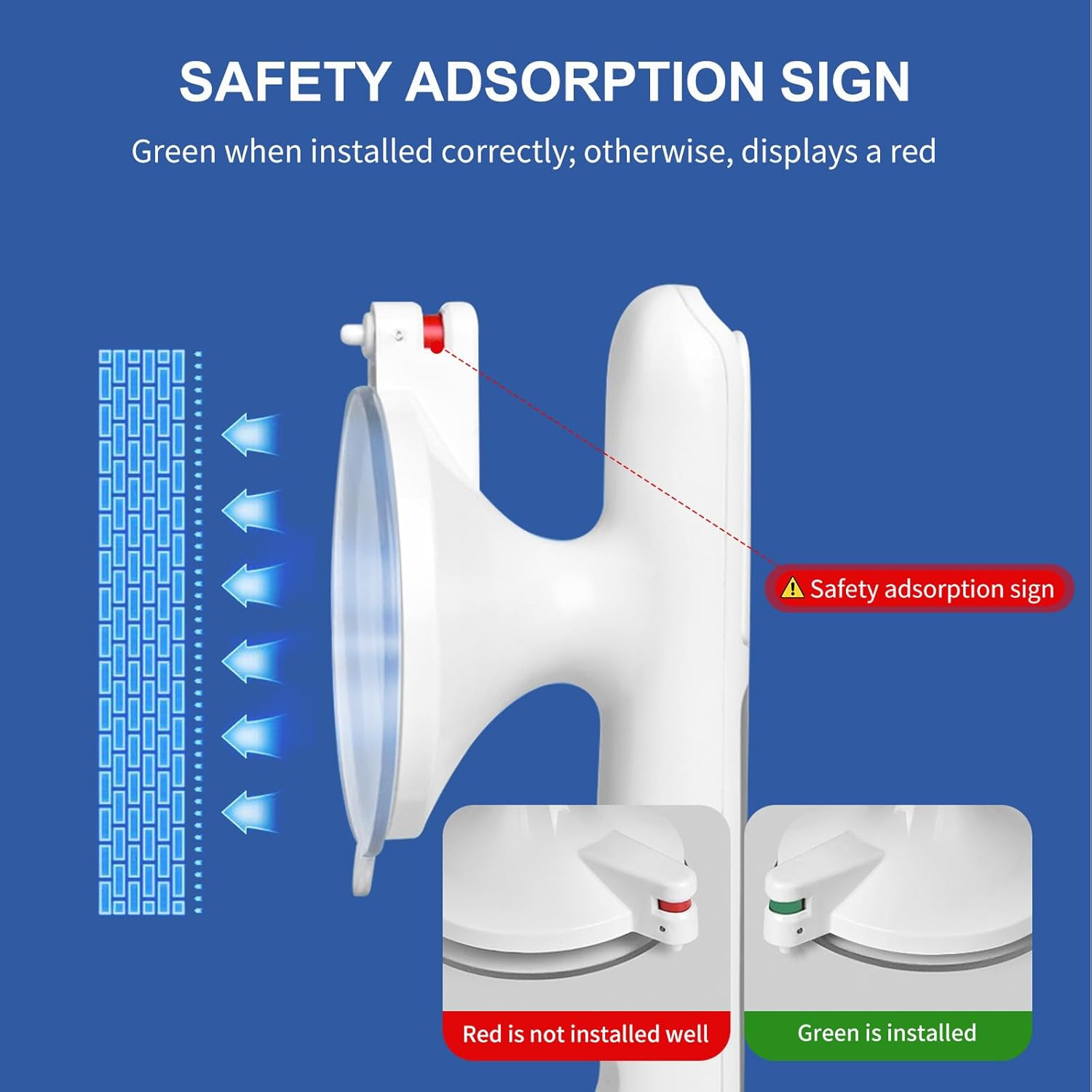 Bathroom Safety Grab Bar, Suction Cup Mount, No-Drill Installation, for Toilet, Shower, Bathtub image number 6
