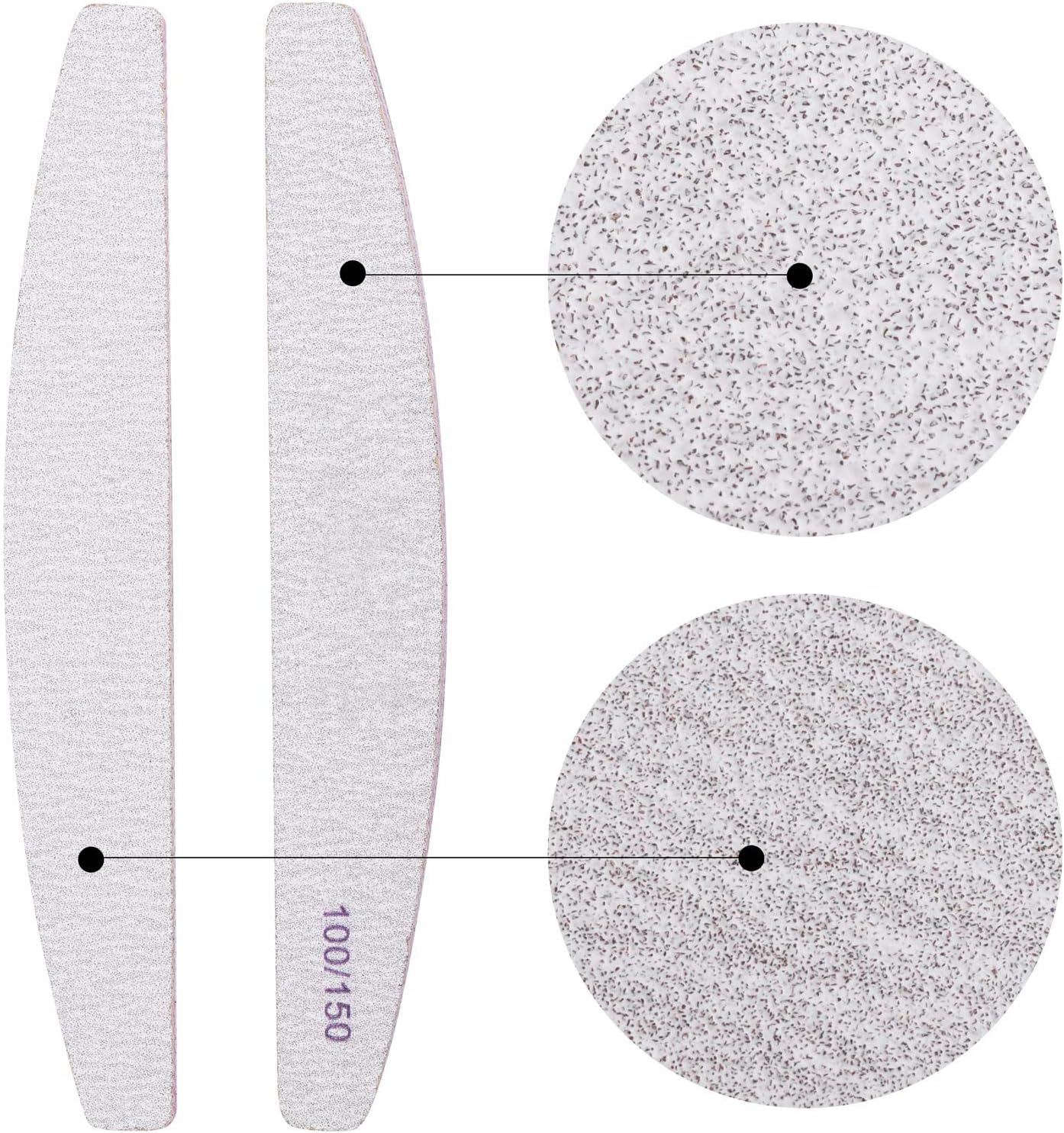 25 Pcs Nail Files 100/150 Grit Double Sided Washable Emery Board for Acrylic Nails Gel Natural Nails image number 3