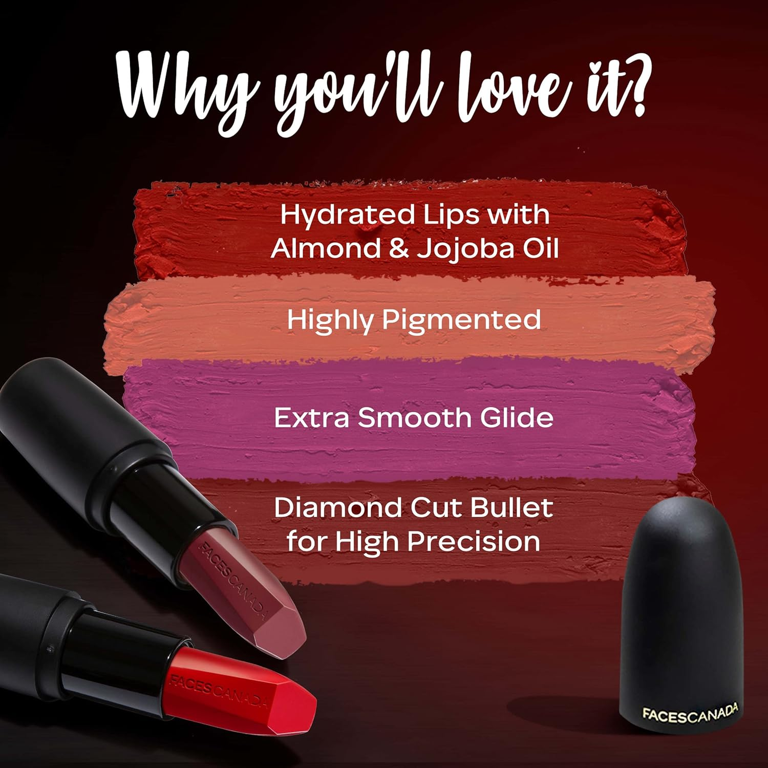 Faces Canada Weightless Matte Lipstick 4 G Wine Rouge 30 (Wine) image number 3