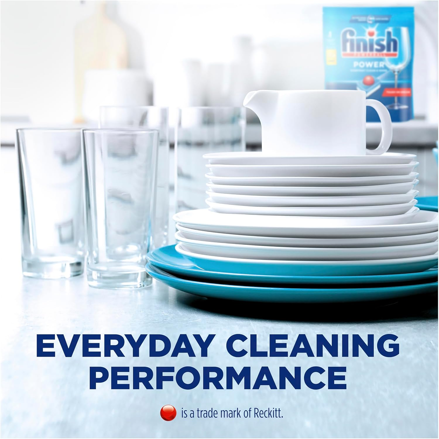 Finish All in One Power Lemon Sparkle Dishwashing Tablets (100 Tablet) image number 1