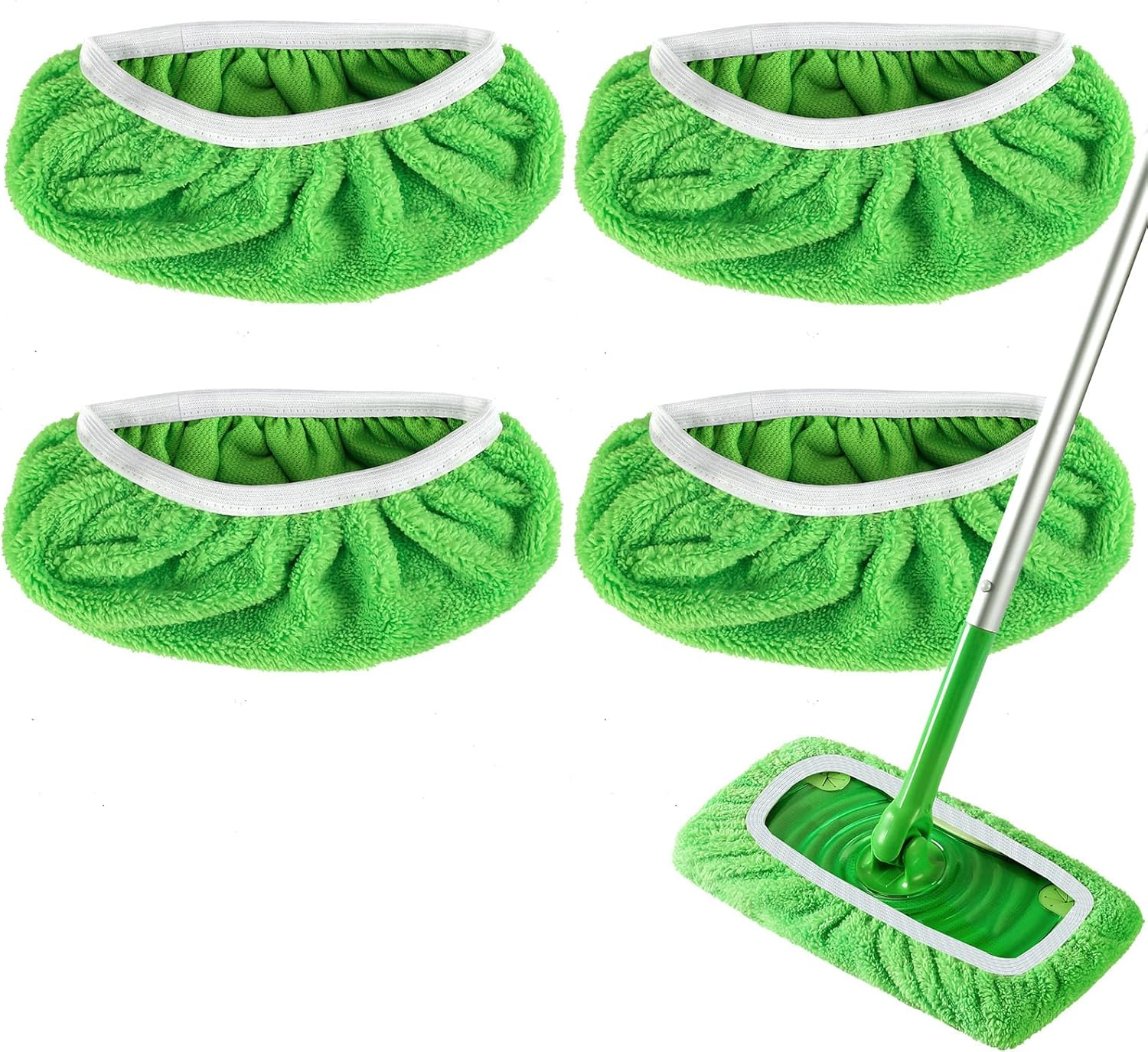 Reusable Wet Pads for Swiffer Sweeper Mop - Dry Sweeping Cloths & Wet Mopping Cloths for Household Cleaning - Washable Microfiber Pads for Mopping Floors - 6 Pack (Mop Is Not Included) image number 5