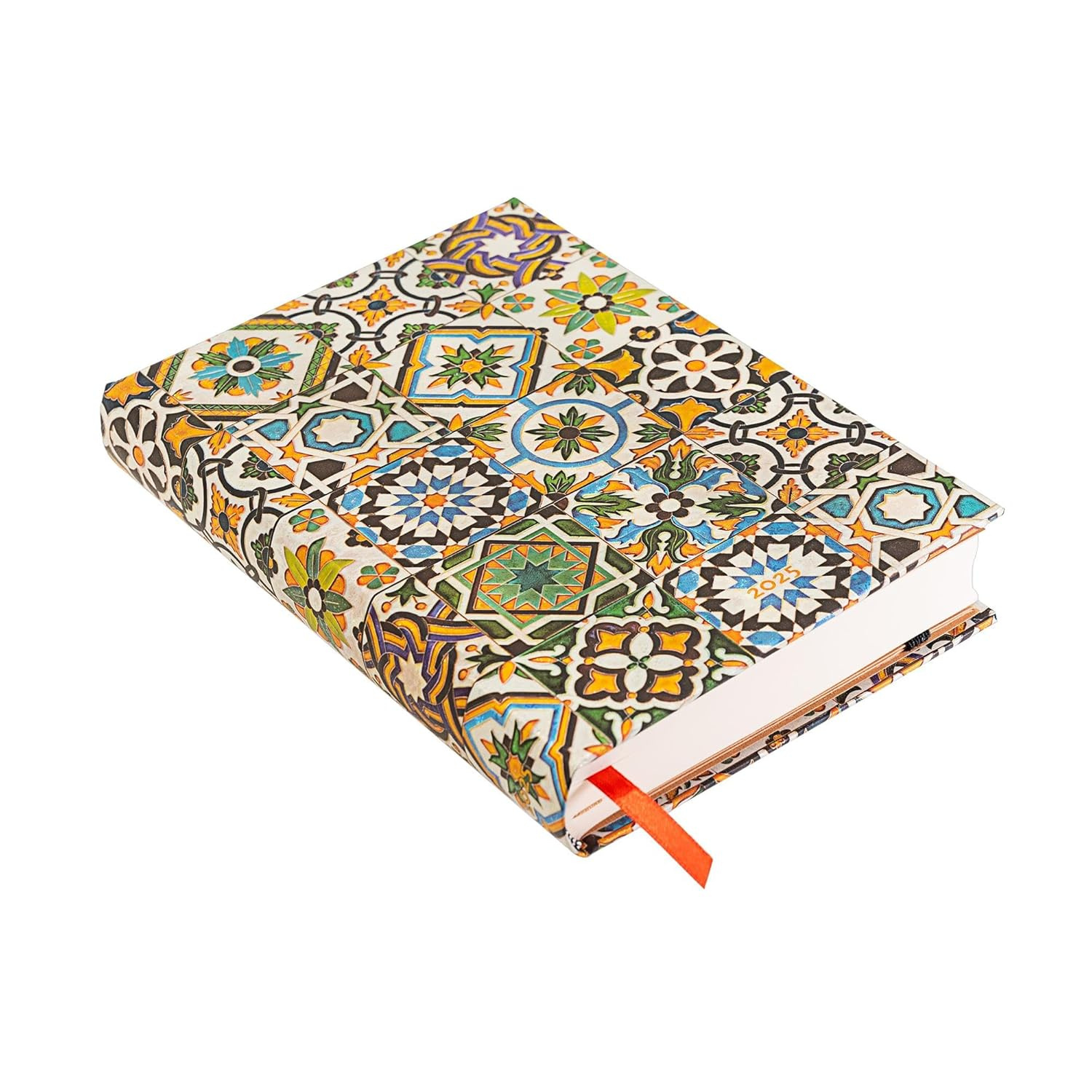 Porto (Portuguese Tiles) Midi 12-Month Day-At-A-Time Hardback Dayplanner 2025 (Elastic Band Closure) image number 4