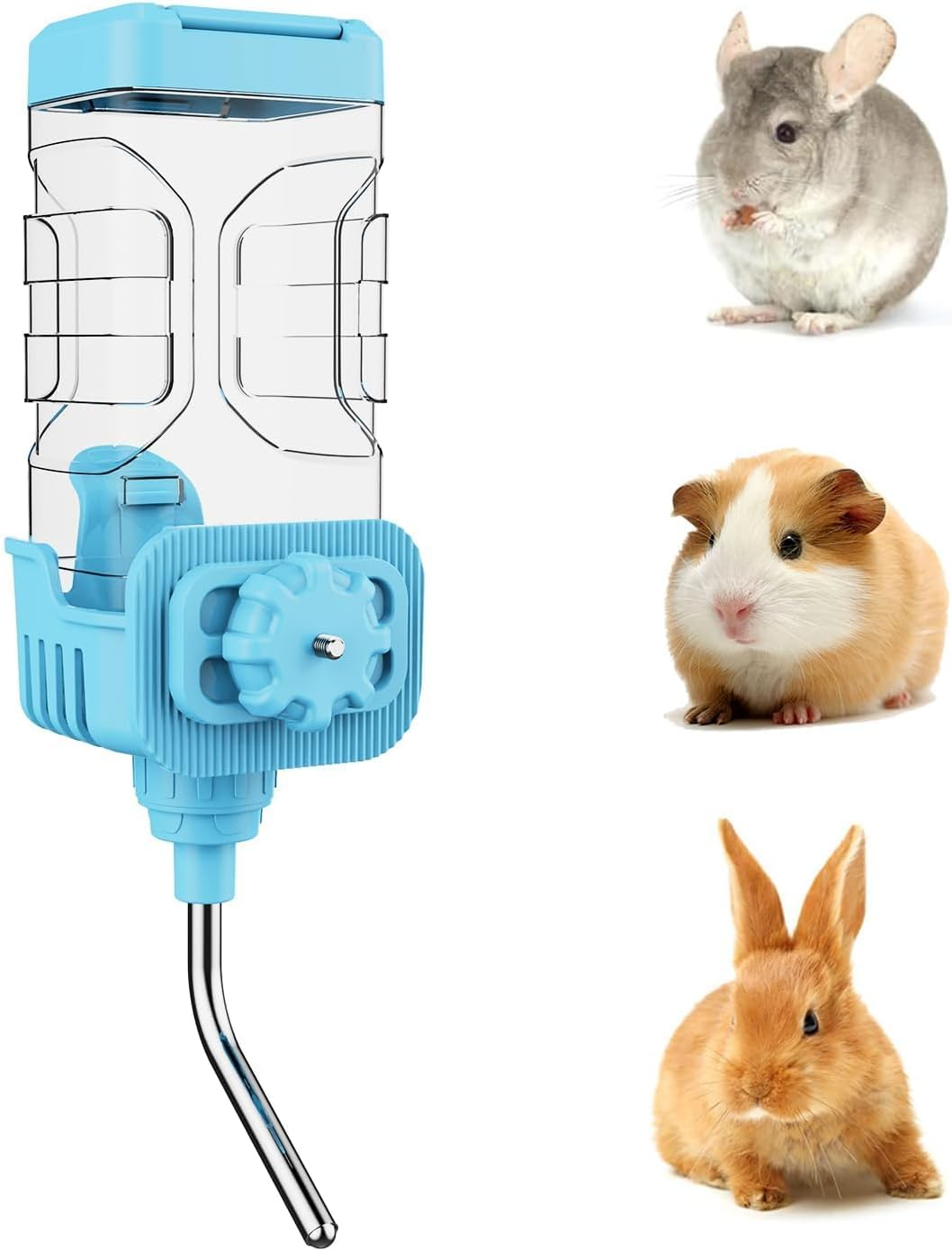 Small Animal Water Bottle [10Mm Spout, 900Ml] Hanging Water Dispenser Feeder Cage Crate Hutch Bunny Puppy Cat Rabbit Chinchilla Ferret Guinea Pigs Squirrel Hedgehog
