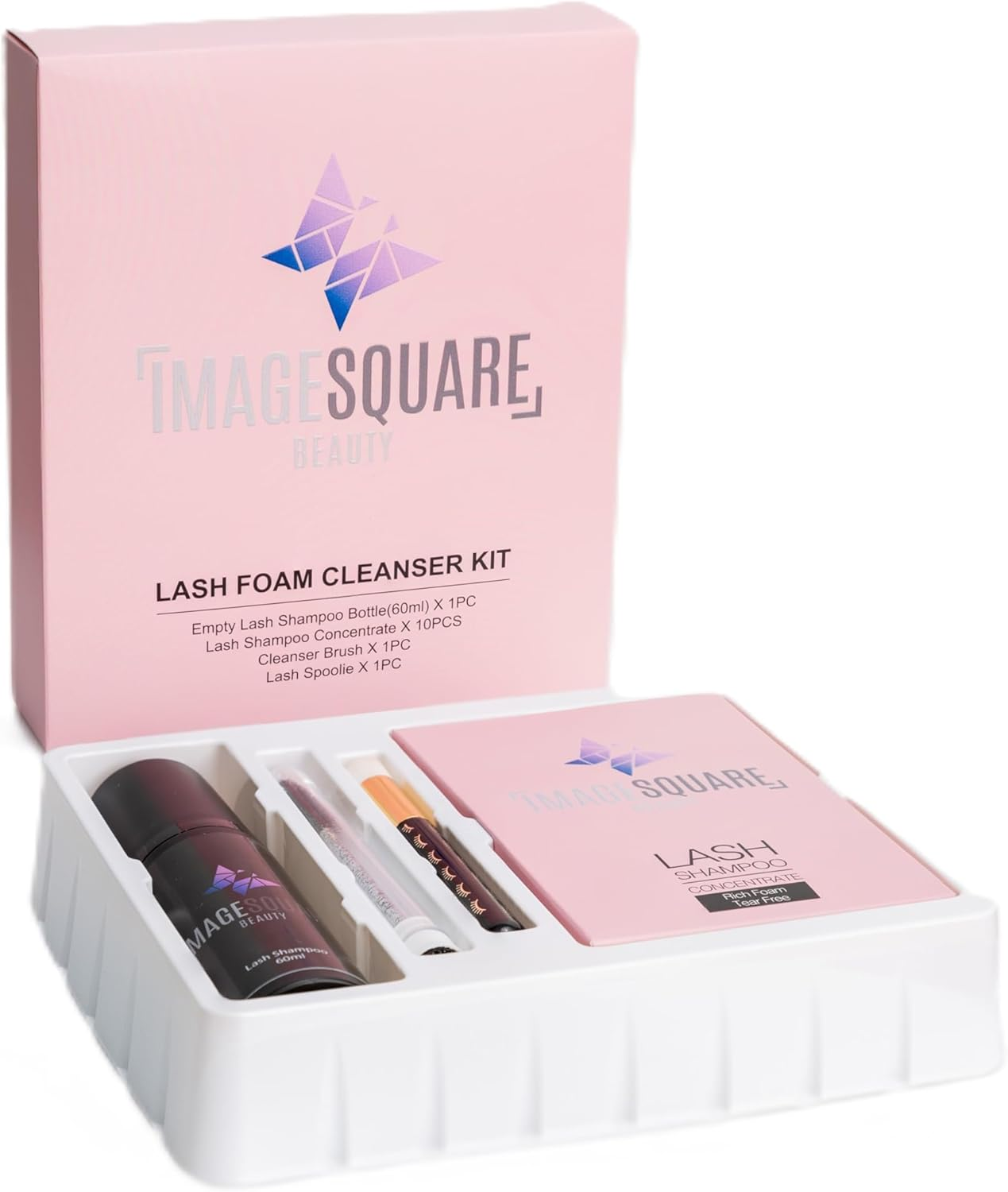 Image Square Beauty Lash Foam Cleanser Kit, Concentrated Eyelash Cleaner image number 4
